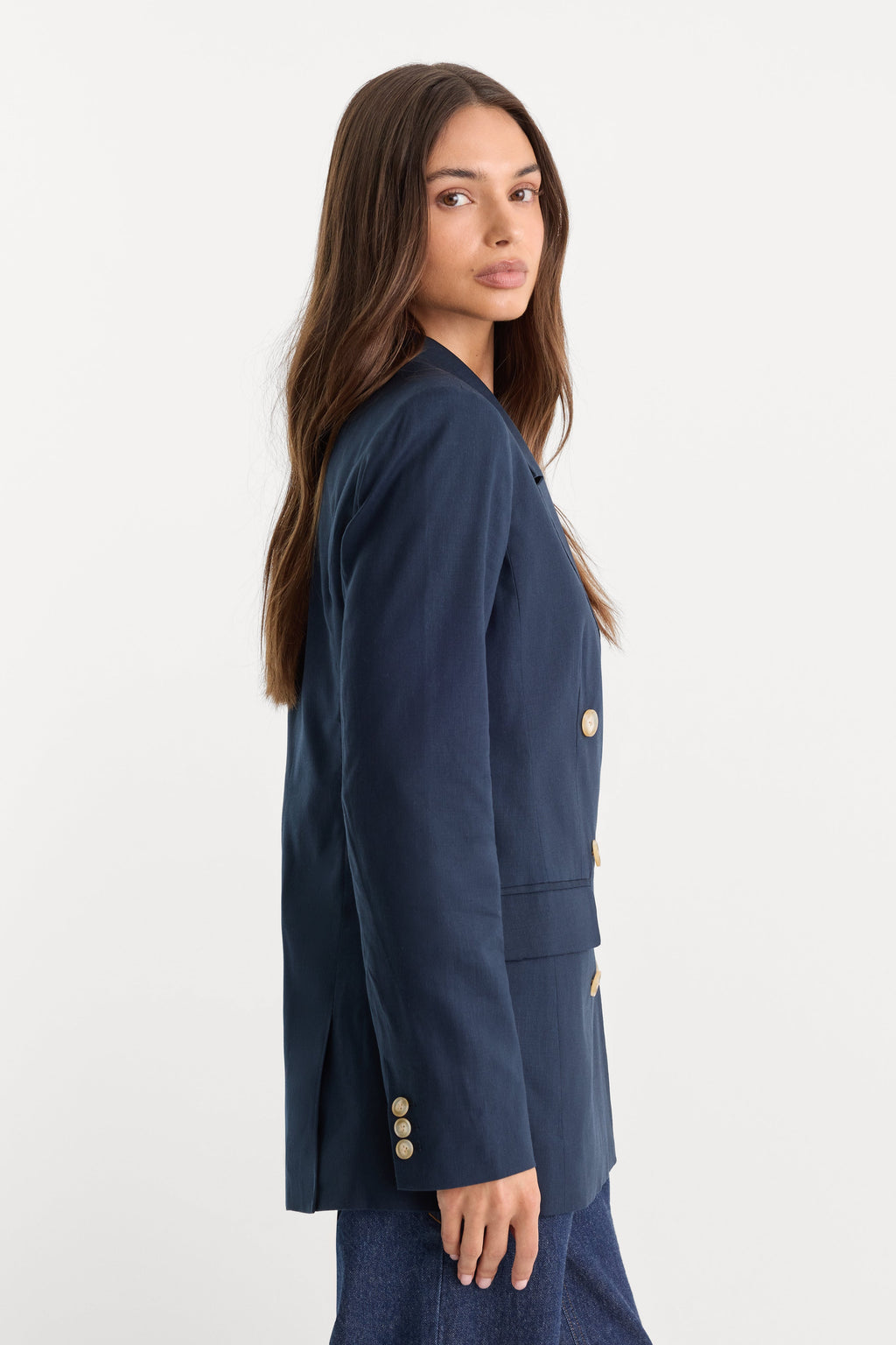 Premium THE DOUBLE BREASTED BLAZER HORIZON INK