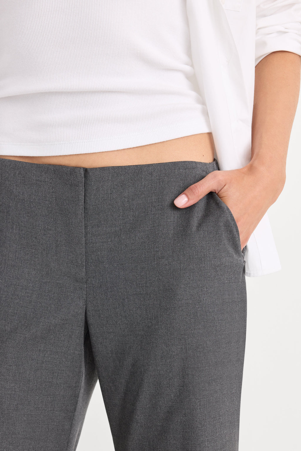 Premium THE LOW RISE TROUSER ASH