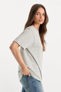 Premium THE OVERSIZED TEE CLASSIC STRIPE MOSSWELL