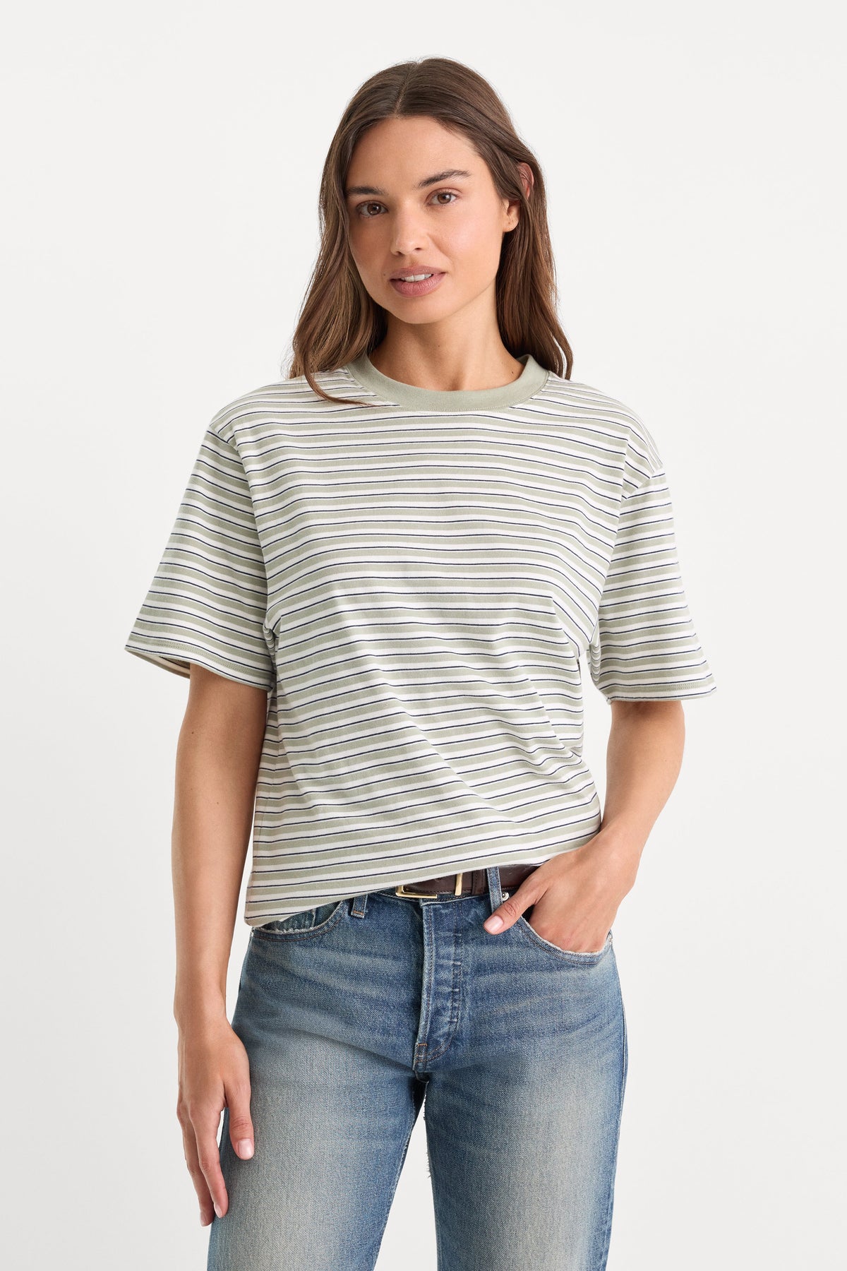Premium THE OVERSIZED TEE CLASSIC STRIPE MOSSWELL