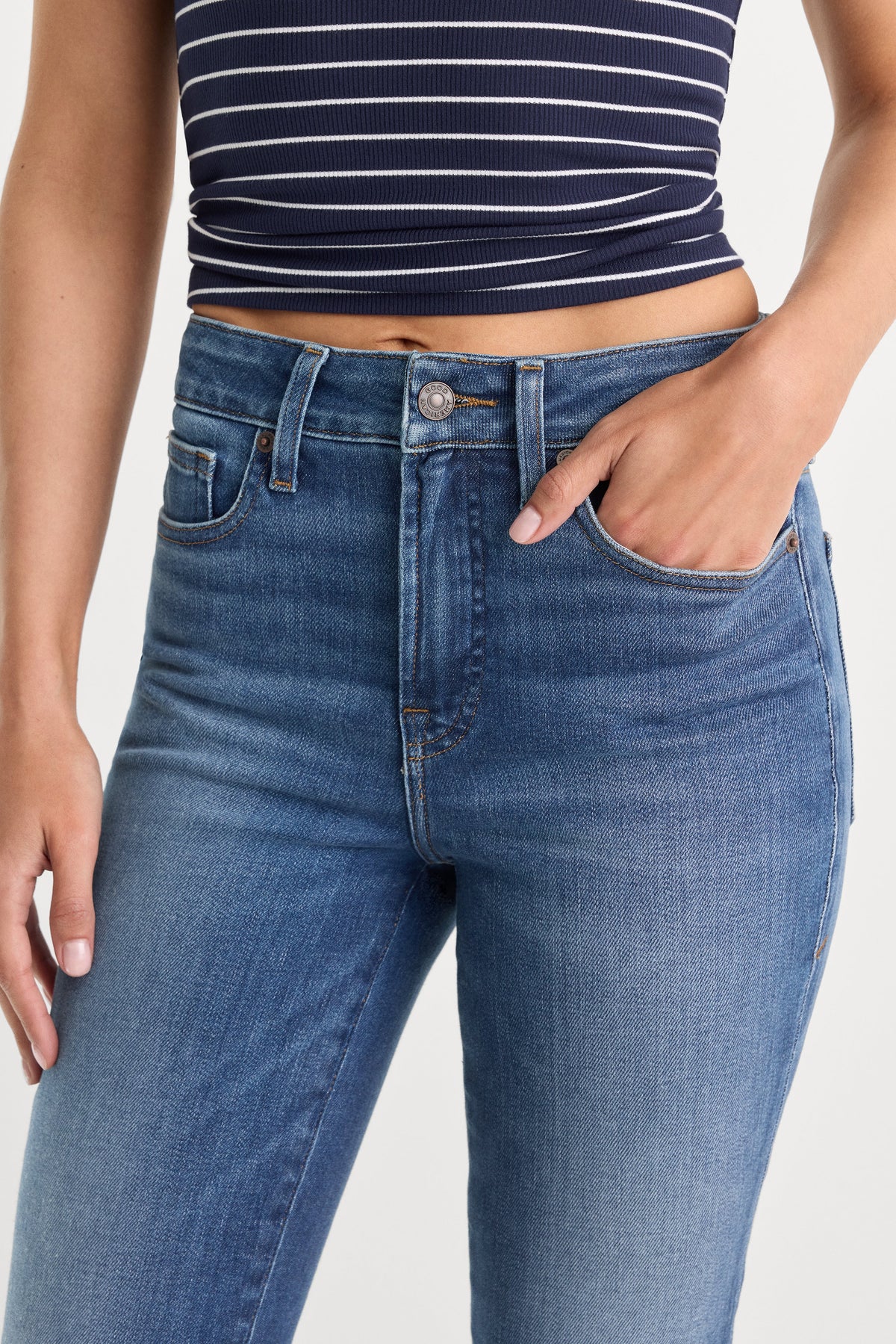 Premium SOFT TECH GOOD LEGS FLARE JEANS INDIGO1233