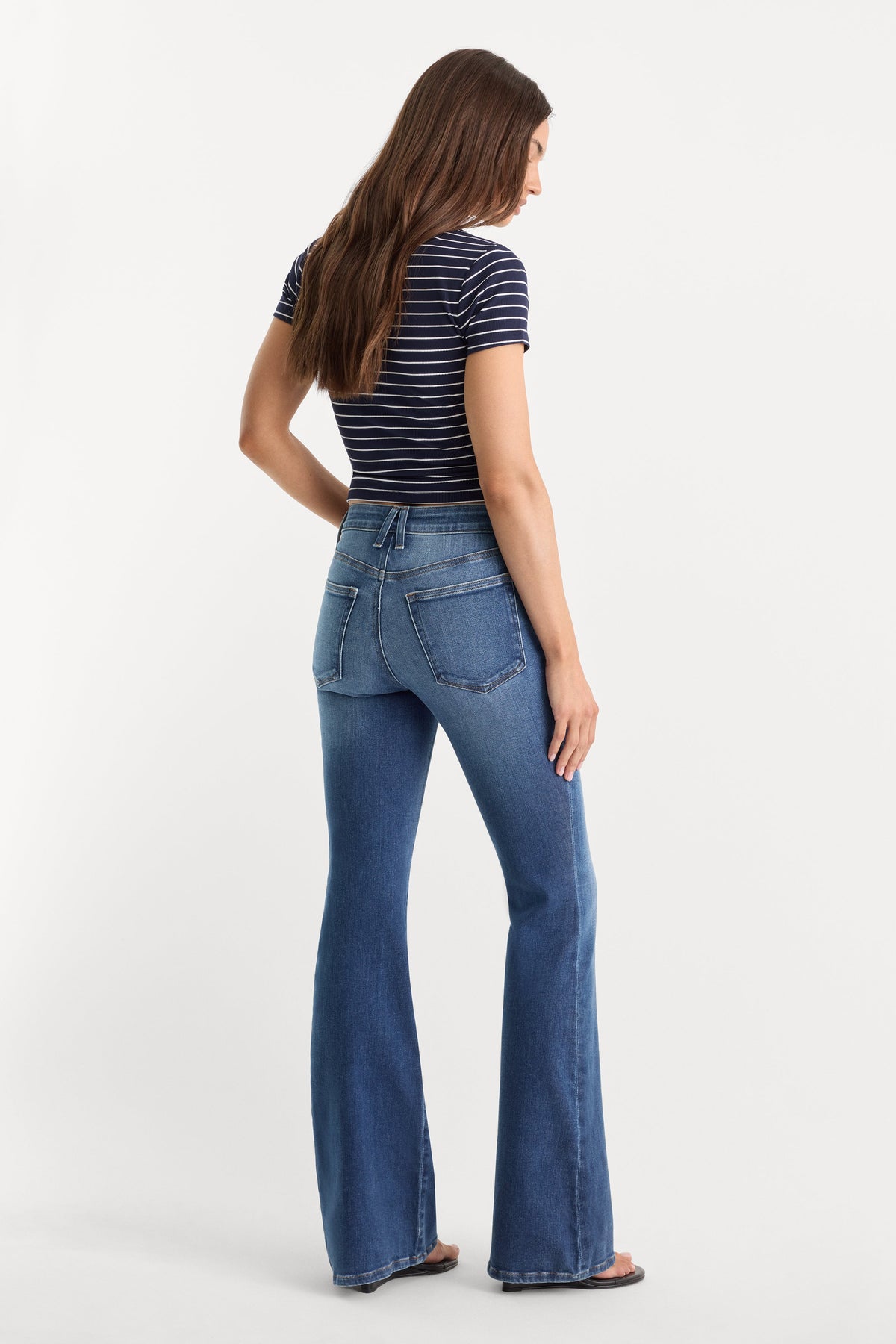 Premium SOFT TECH GOOD LEGS FLARE JEANS INDIGO1233