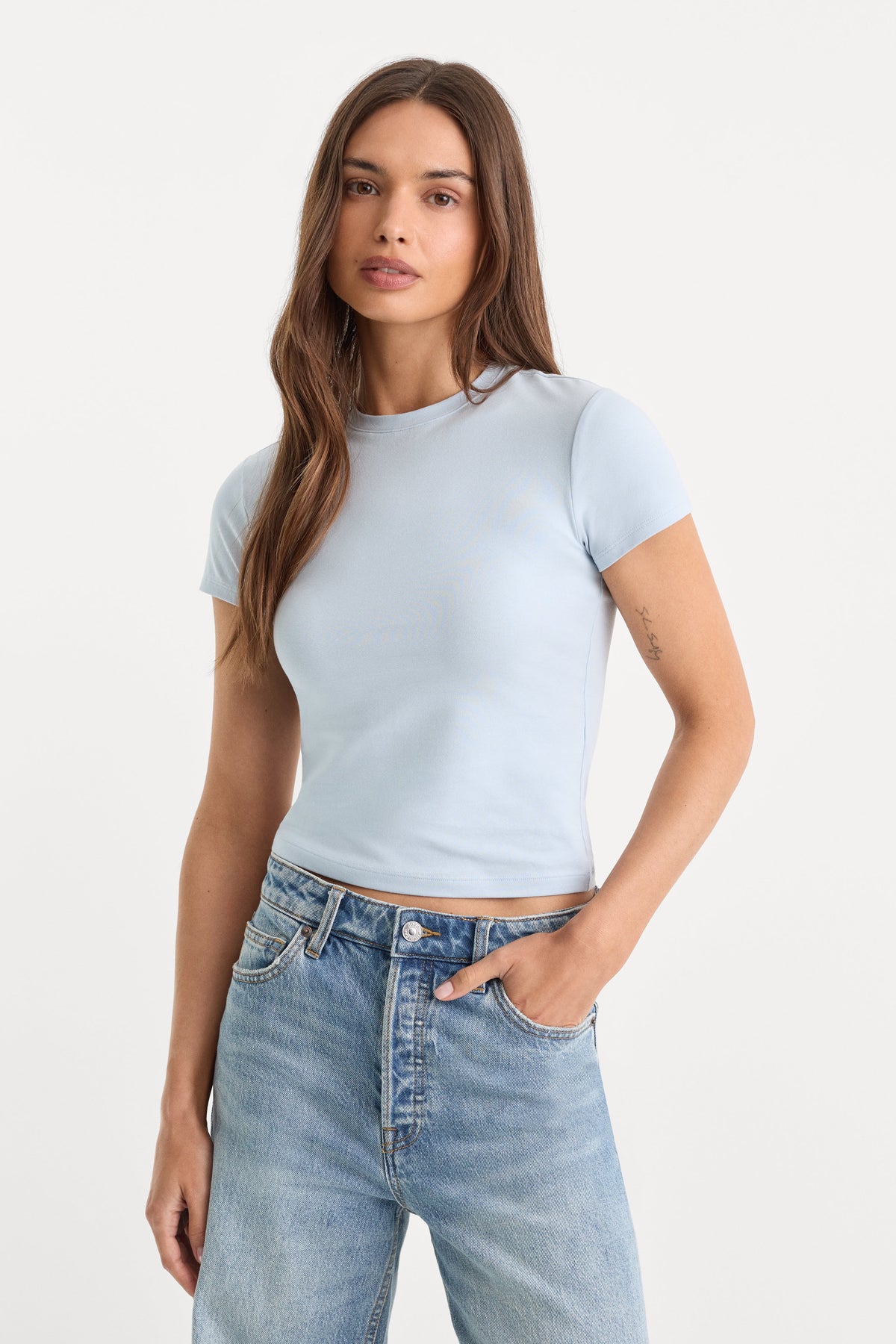 Premium THE BABY TEE SKY