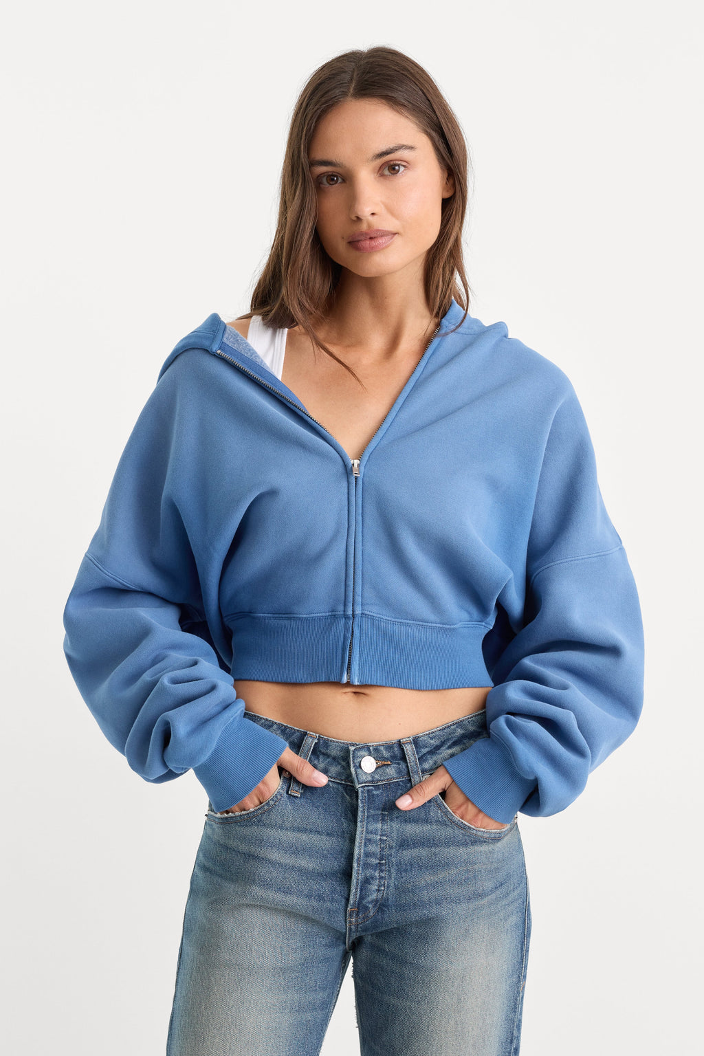 Premium THE ZIP UP SWEATSHIRT BLUE DRIFT
