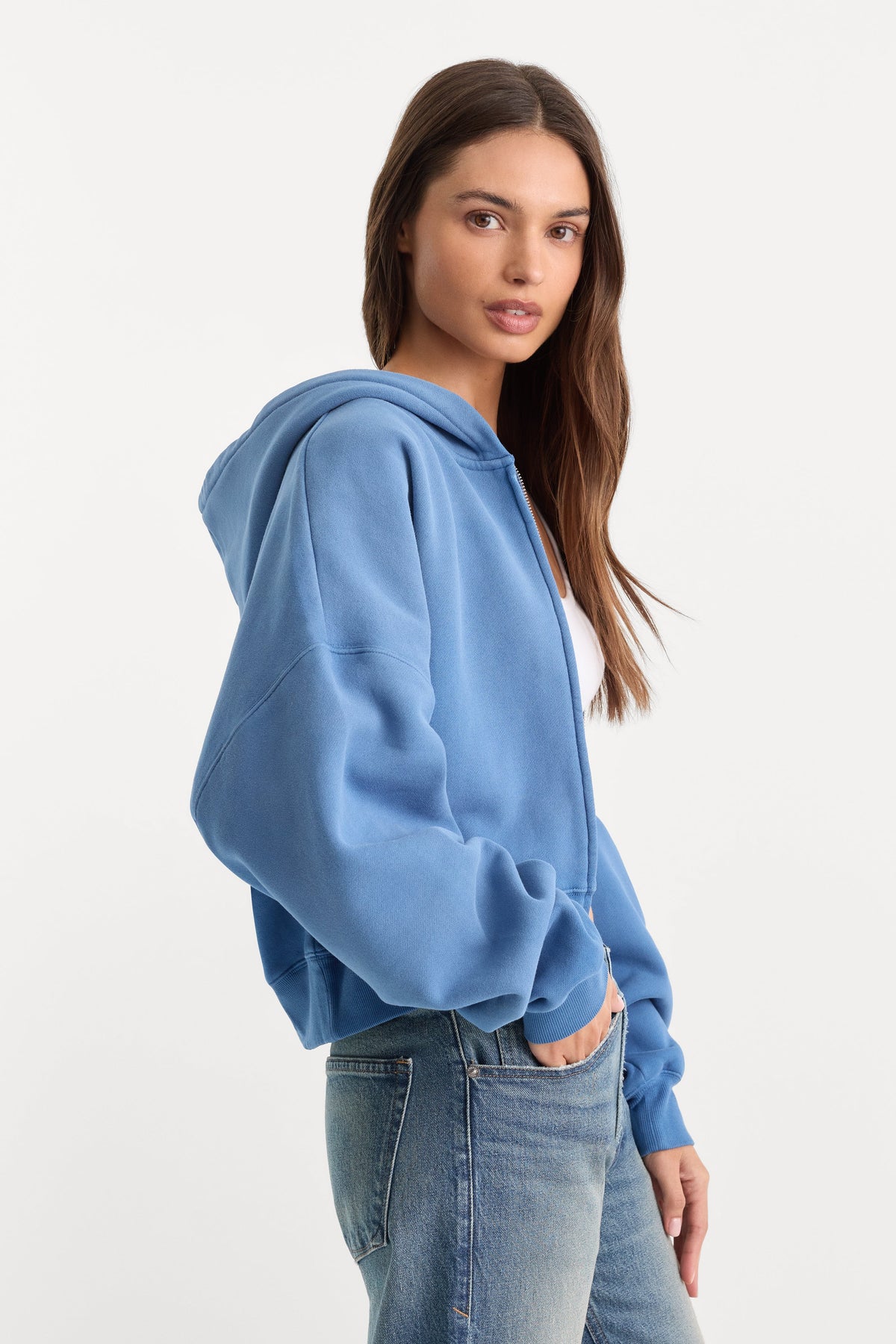 Premium THE ZIP UP SWEATSHIRT BLUE DRIFT