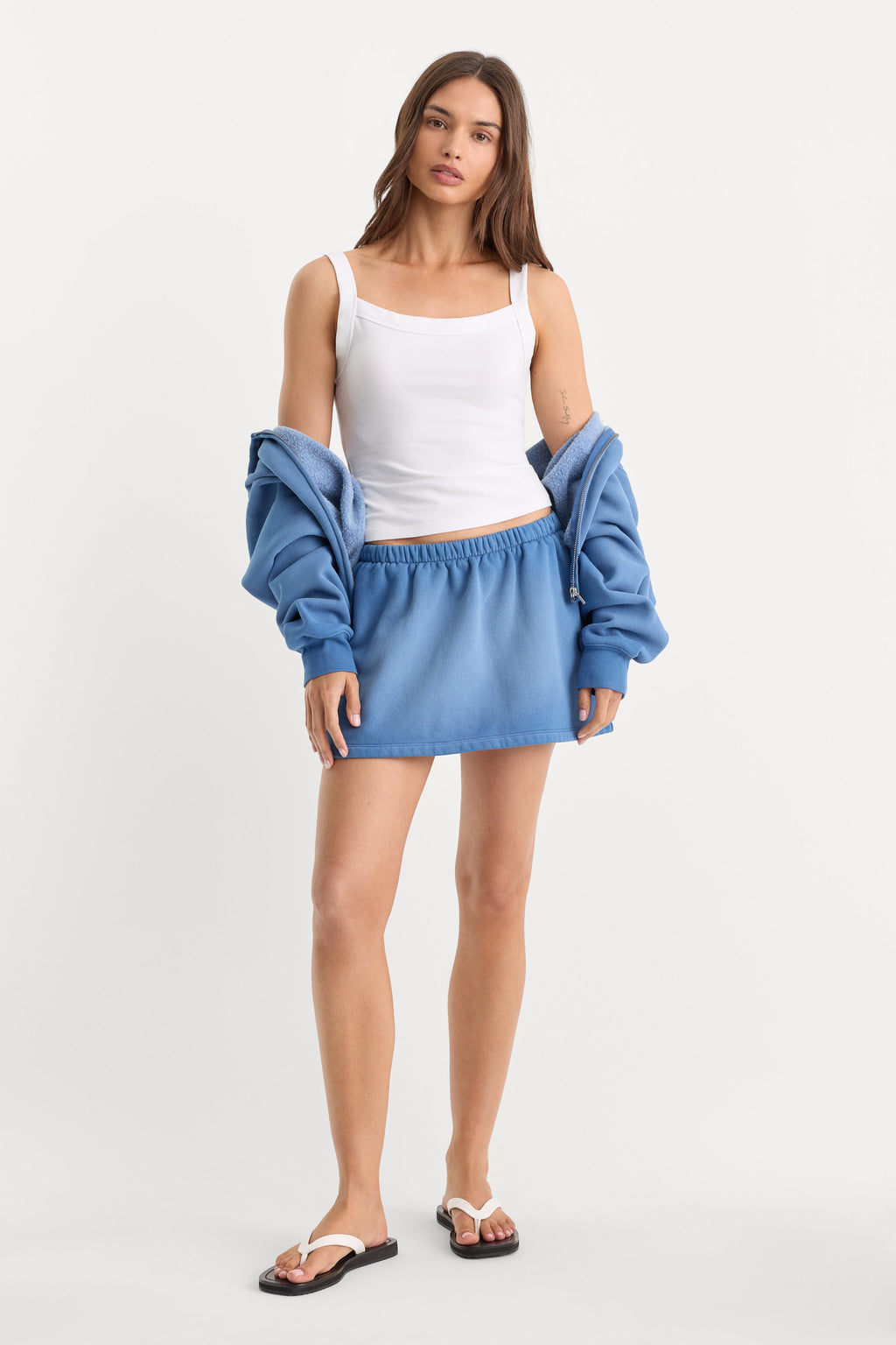 Premium THE FLEECE SKORT BLUE DRIFT