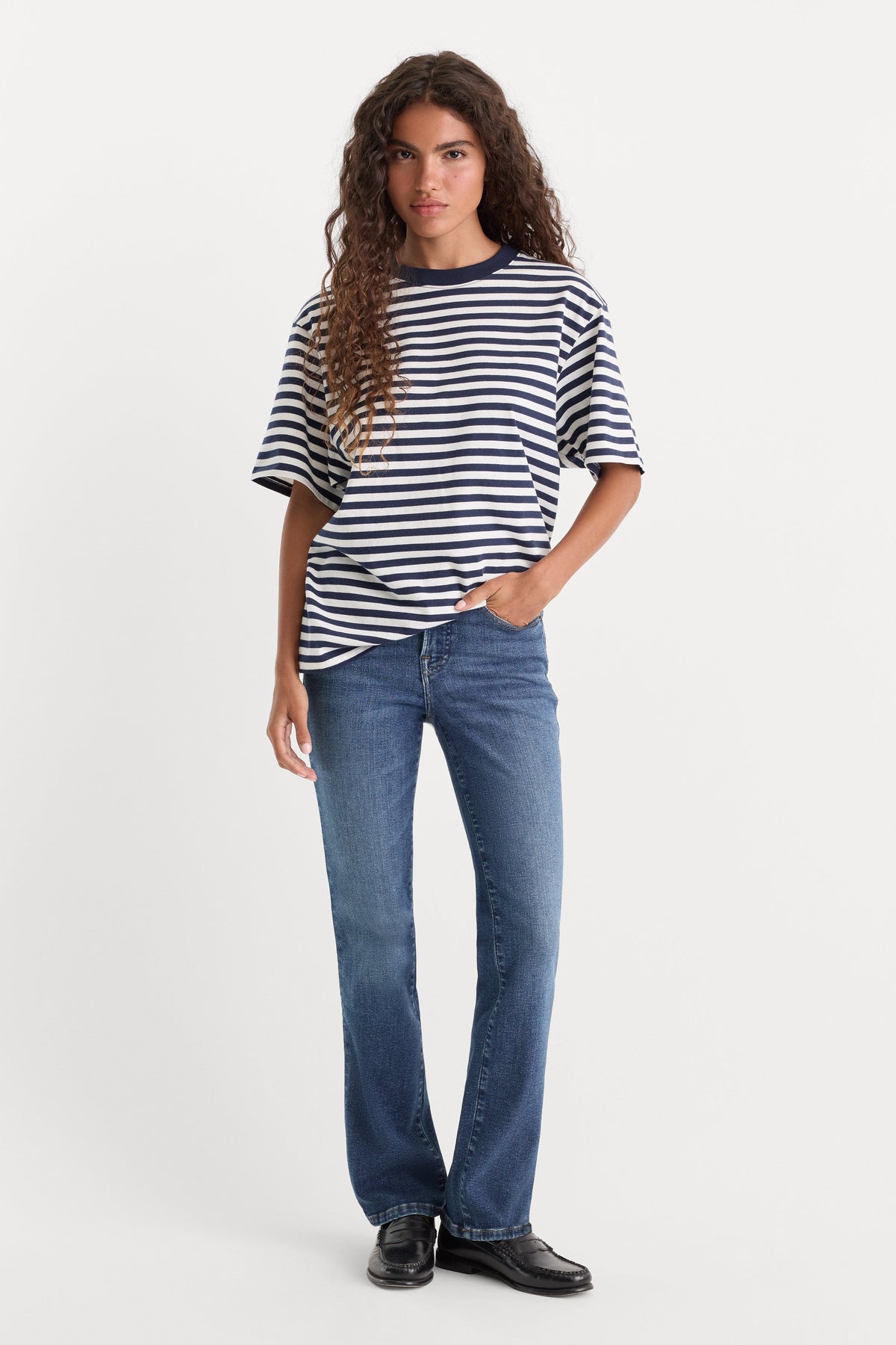 Premium GOOD PETITE STRAIGHT JEANS INDIGO1230