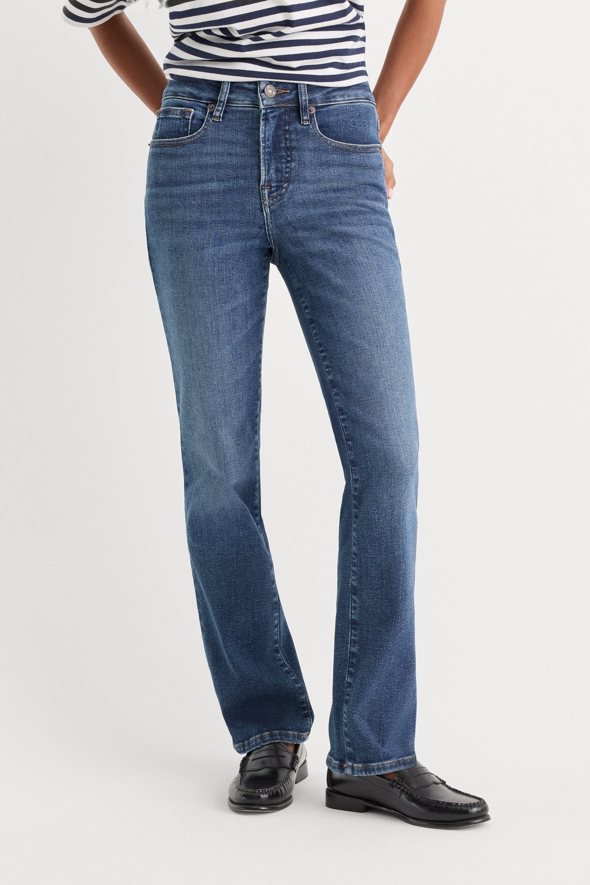 Premium GOOD PETITE STRAIGHT JEANS INDIGO1230