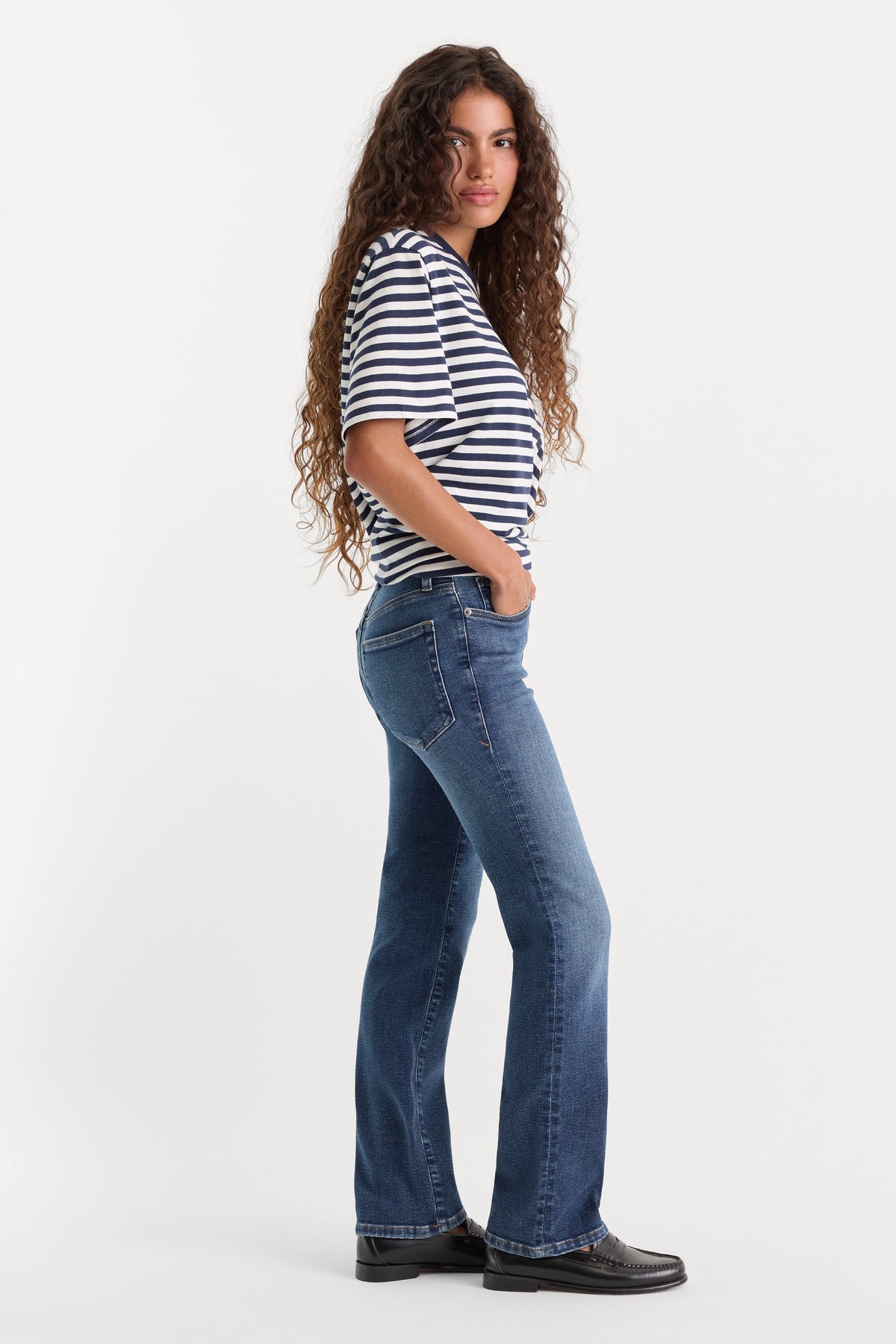 Premium GOOD PETITE STRAIGHT JEANS INDIGO1230