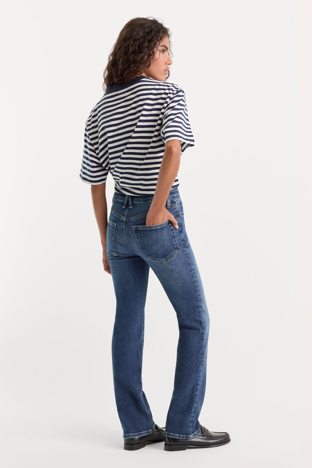 Premium GOOD PETITE STRAIGHT JEANS INDIGO1230