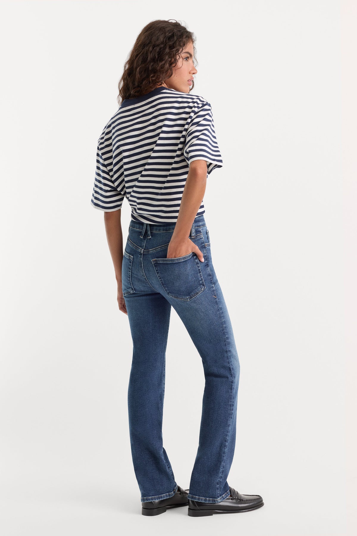 Premium GOOD PETITE STRAIGHT JEANS INDIGO1230