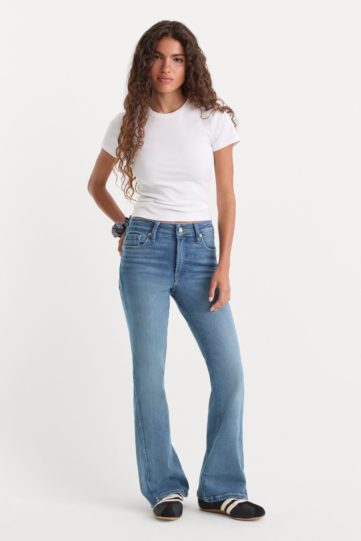 Premium SOFT TECH GOOD PETITE BOOTCUT JEANS INDIGO1238