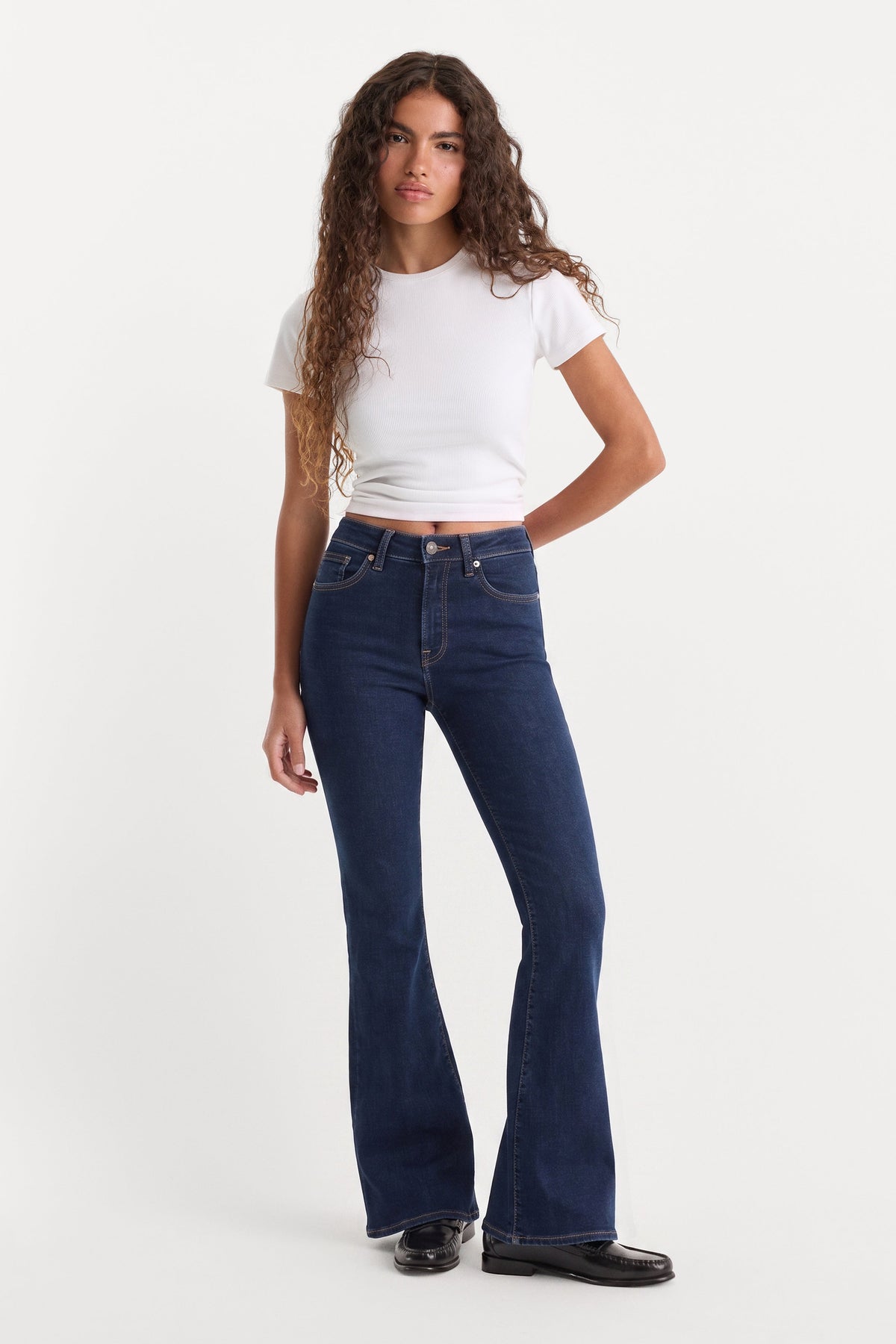 Premium ALWAYS FITS GOOD PETITE FLARE JEANS INDIGO1317