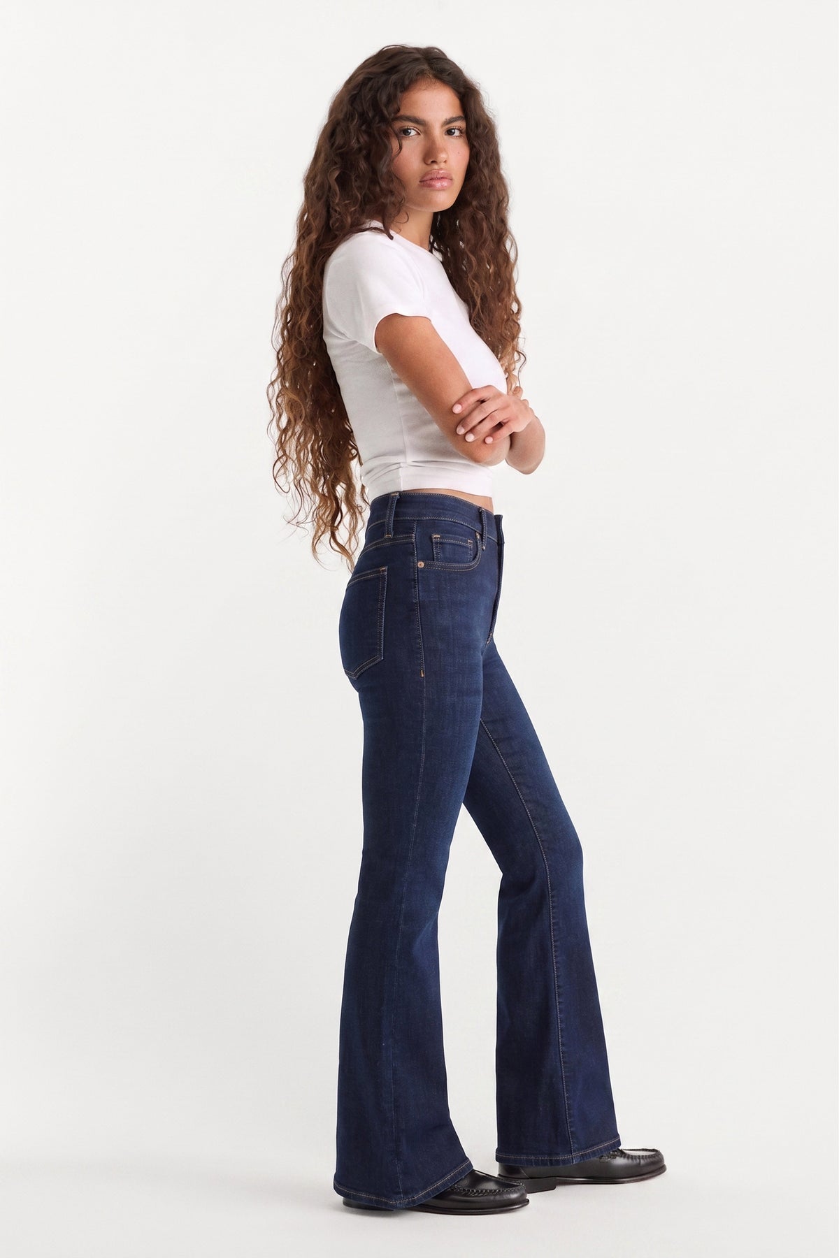 Premium ALWAYS FITS GOOD PETITE FLARE JEANS INDIGO1317