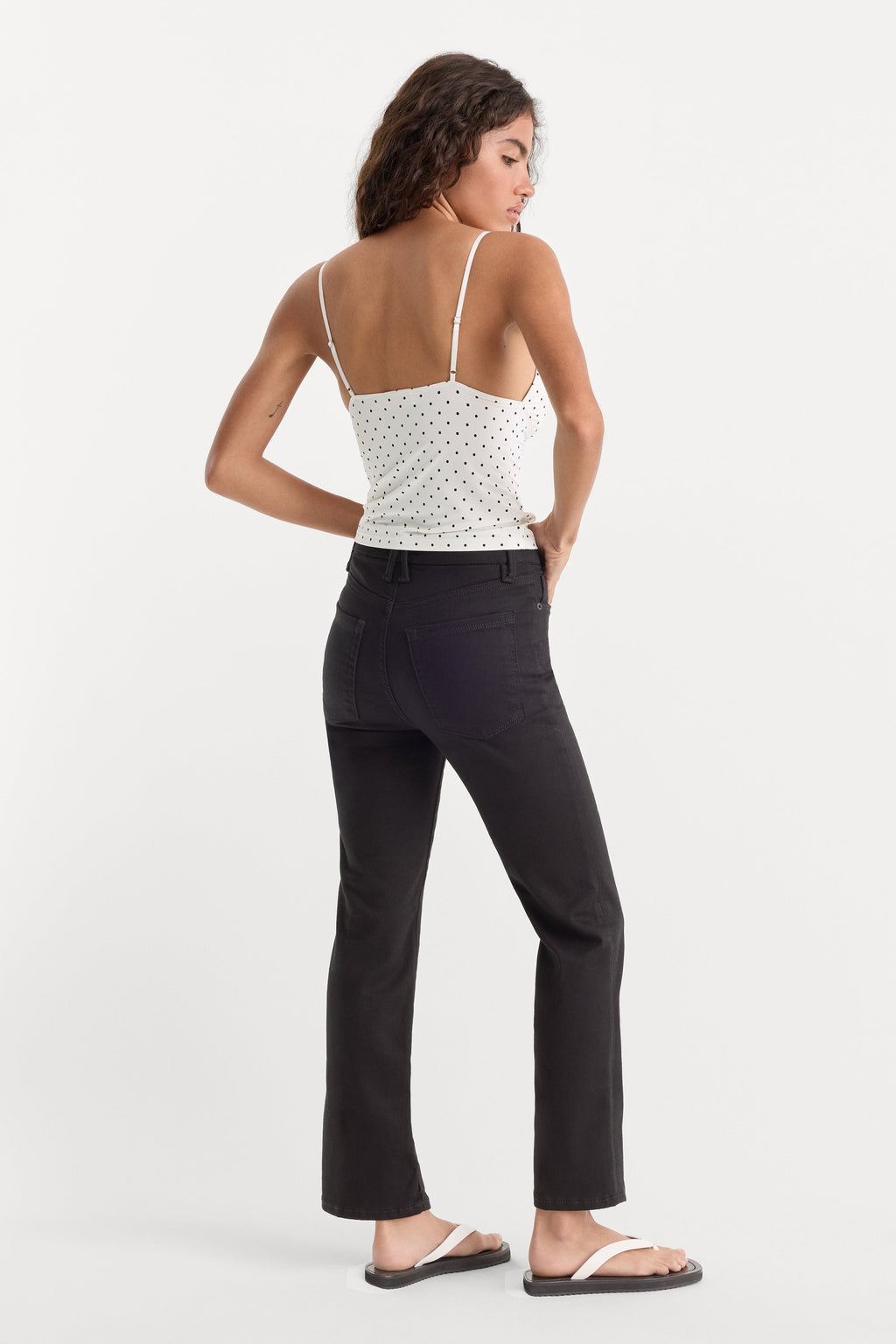 Premium NEVER FADE GOOD PETITE STRAIGHT JEANS BLACK