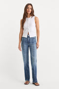 Premium GOOD TRUE STRAIGHT JEANS INDIGO1236