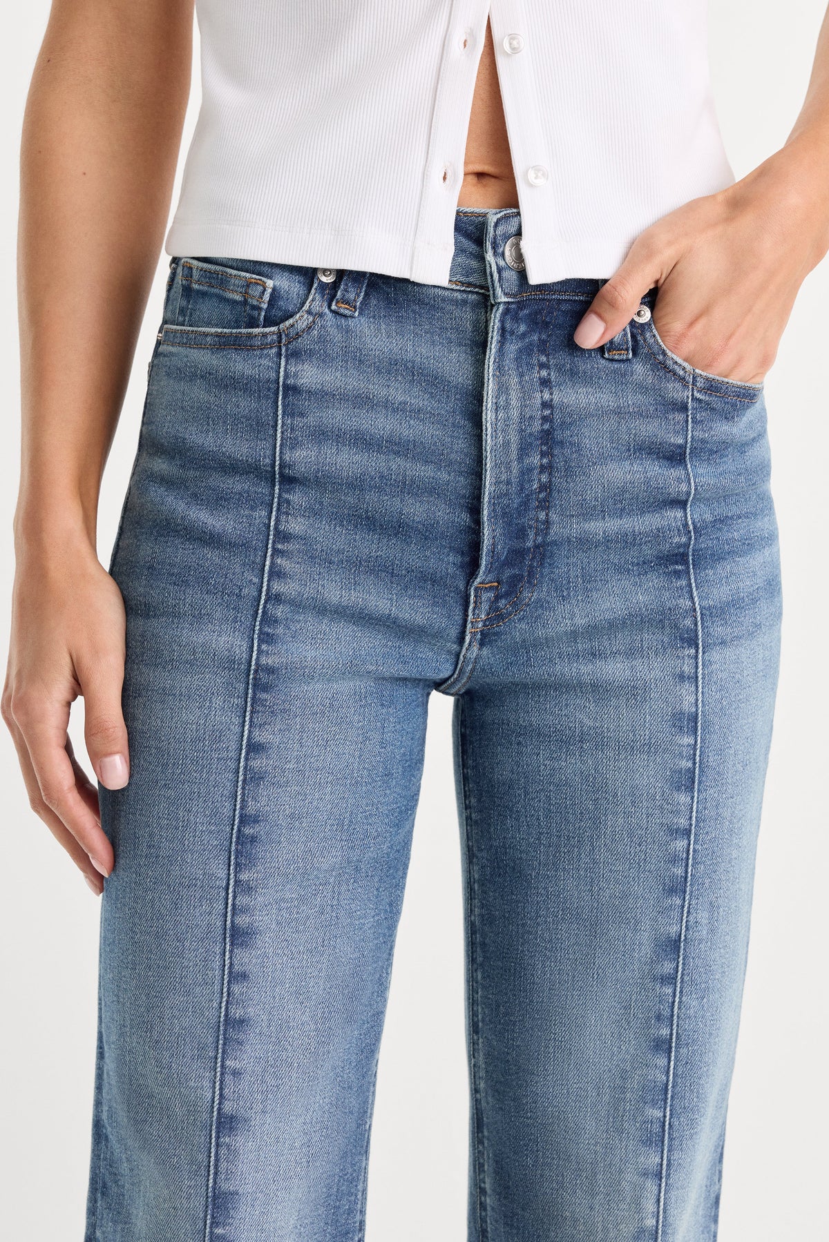 Premium GOOD TRUE STRAIGHT JEANS INDIGO1236