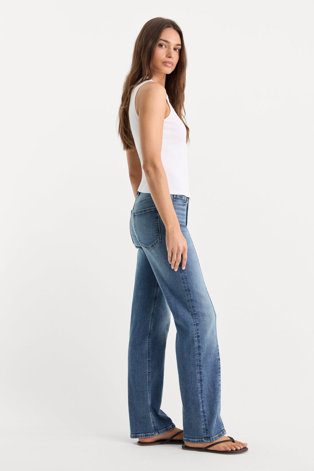 Premium GOOD TRUE STRAIGHT JEANS INDIGO1236