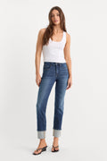 Premium GOOD LEGS STRAIGHT JEANS INDIGO1230