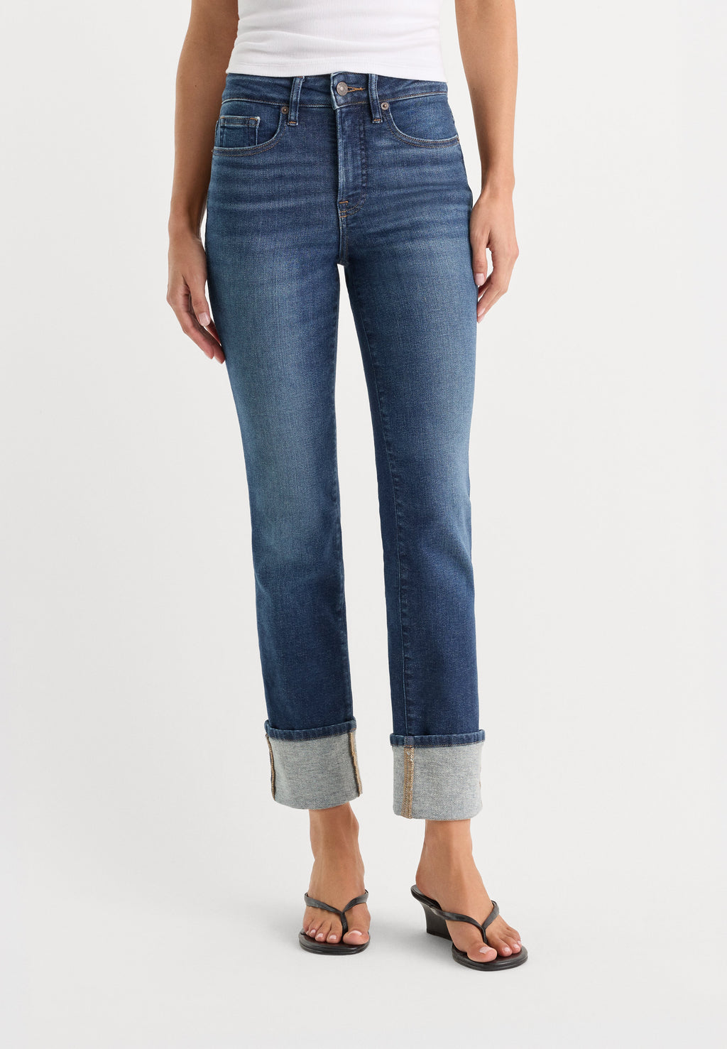 Premium GOOD LEGS STRAIGHT JEANS INDIGO1230