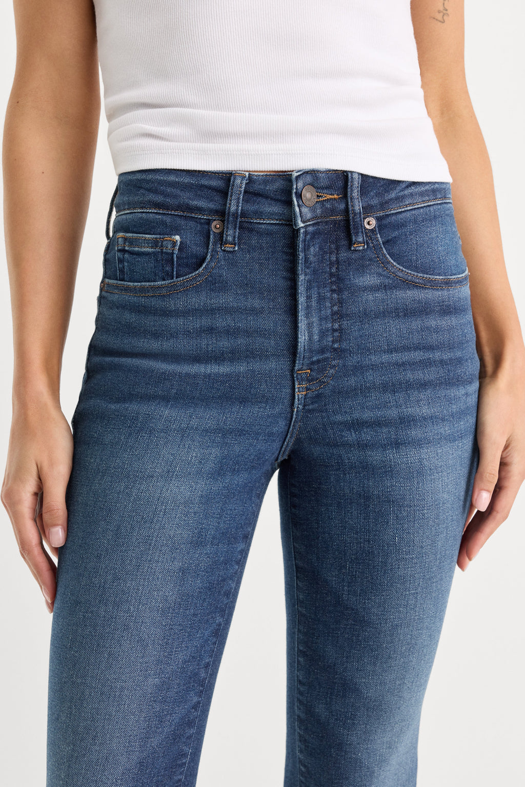 Premium GOOD LEGS STRAIGHT JEANS INDIGO1230