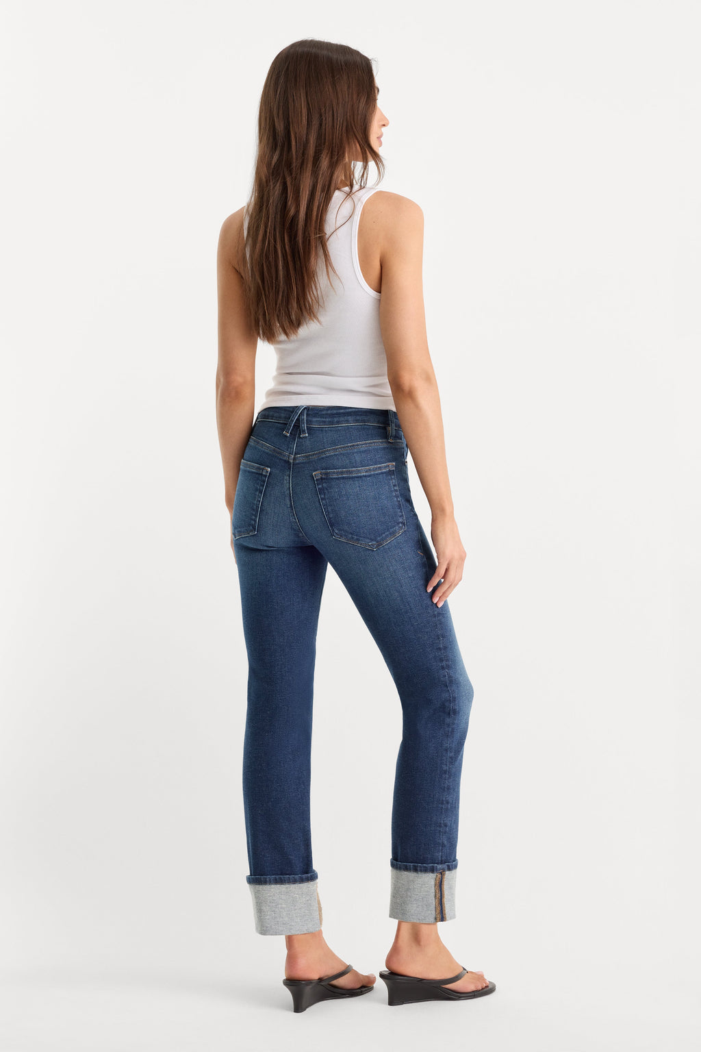 Premium GOOD LEGS STRAIGHT JEANS INDIGO1230
