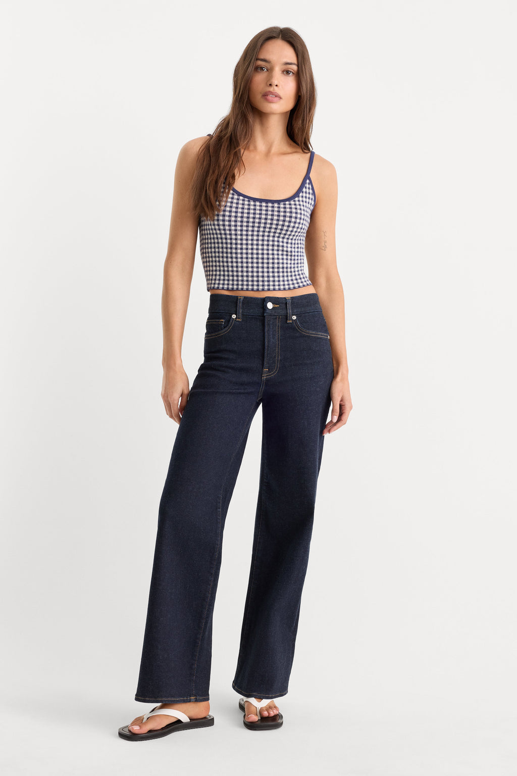 Premium ALWAYS FITS PETITE SLIM PALAZZO JEANS DENETHICBLUE04