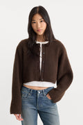 Premium THE CHUNKY KNIT CARDIGAN ESPRESSO