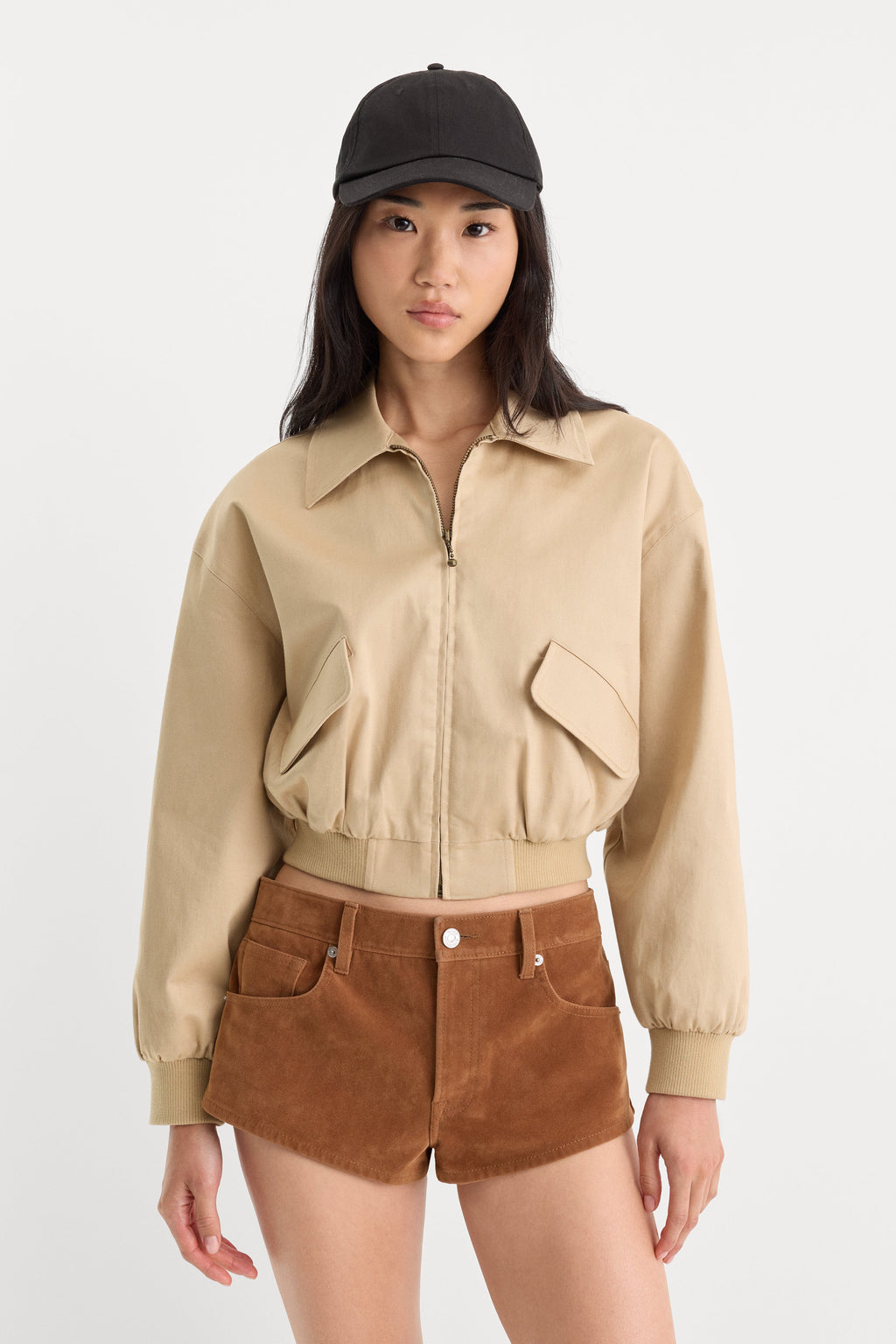 Premium THE TWILL BOMBER JACKET DUNE MIST