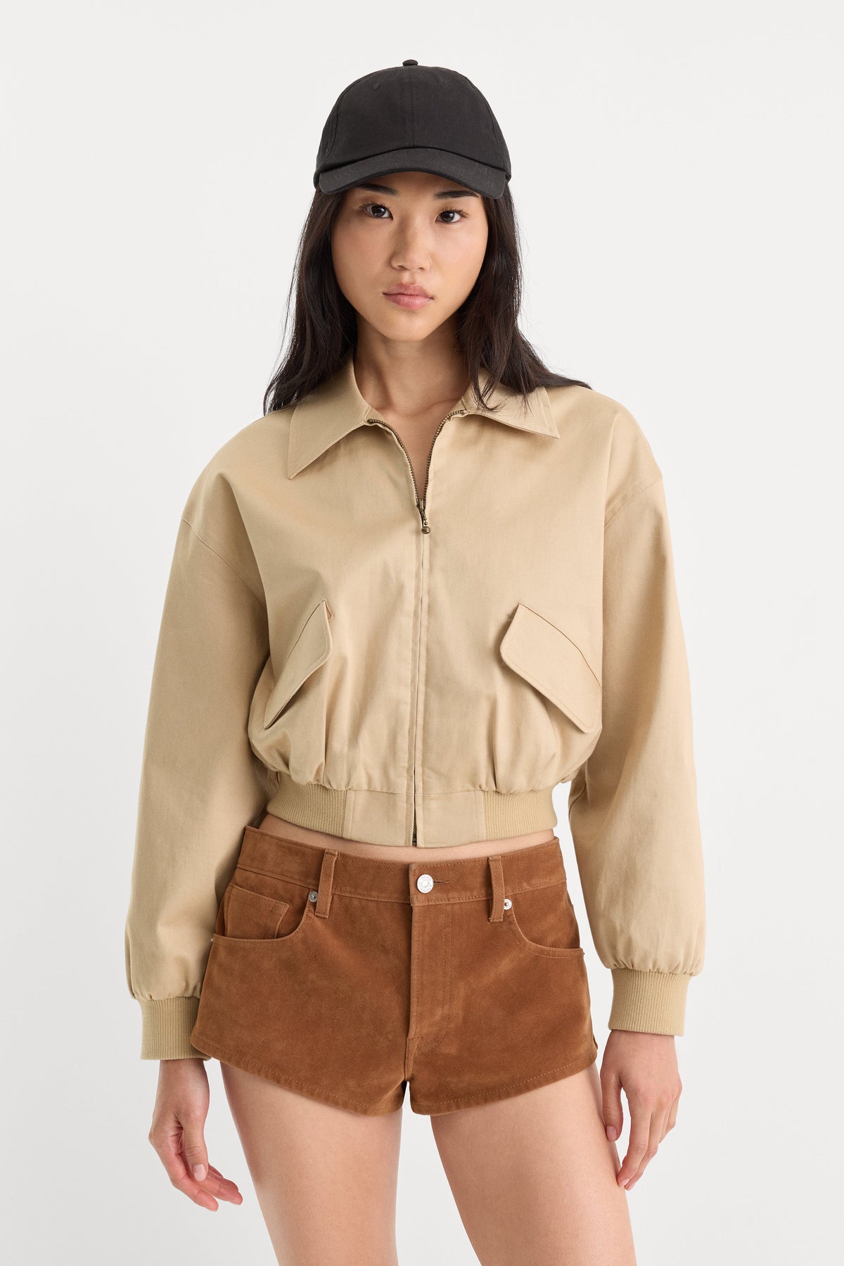 Premium THE TWILL BOMBER JACKET DUNE MIST