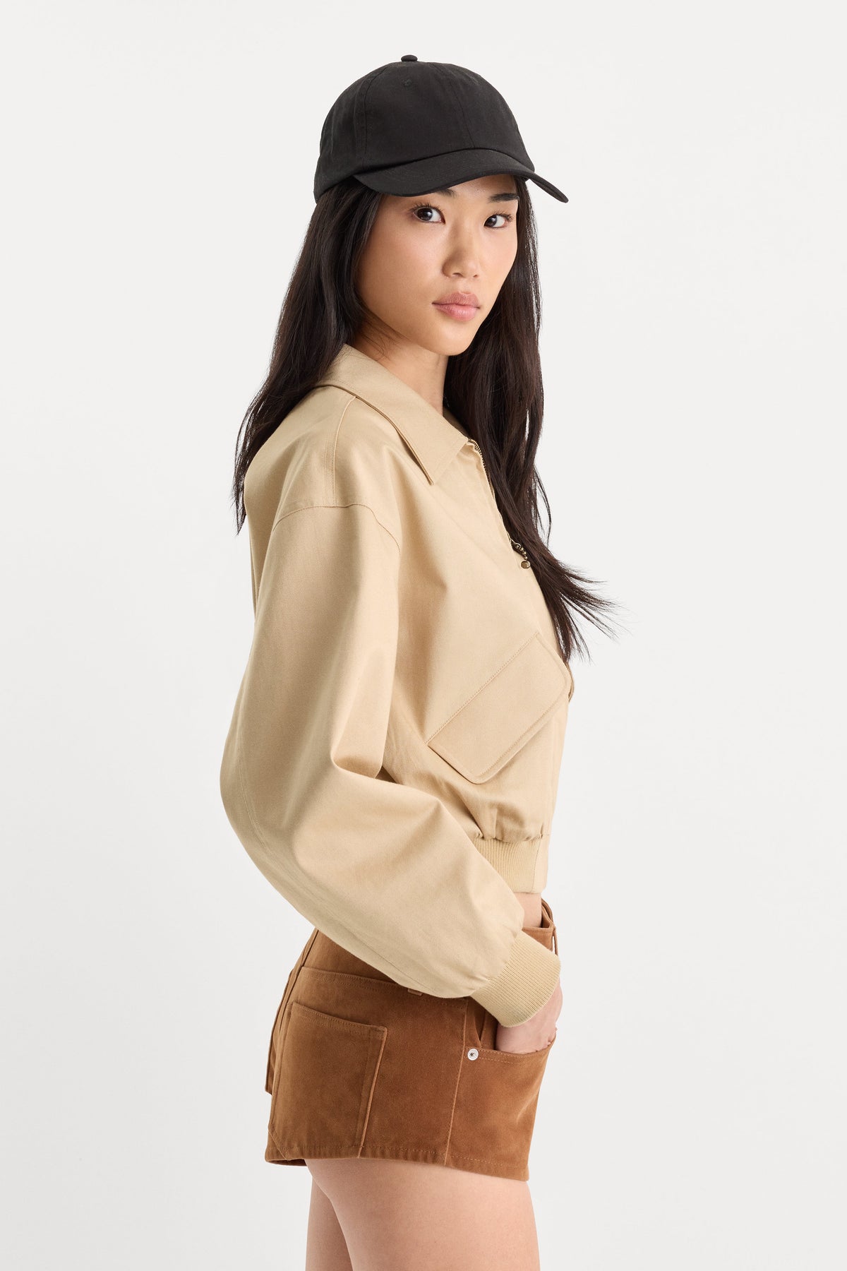 Premium THE TWILL BOMBER JACKET DUNE MIST