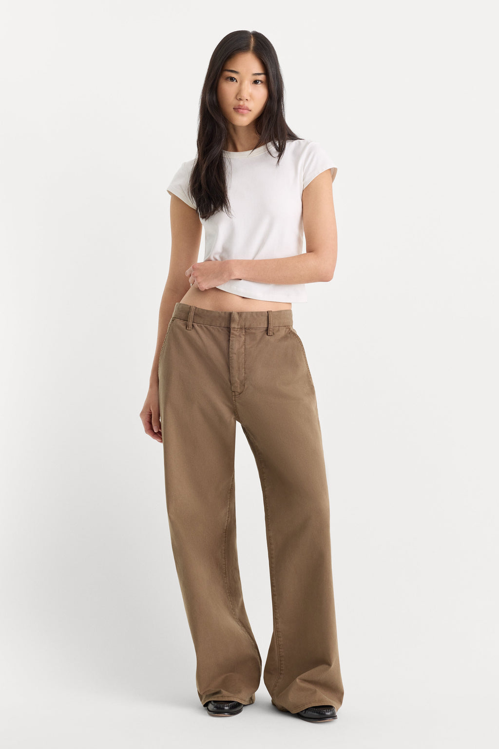 Premium LOW SLUNG BAGGY TROUSER TEA BARK