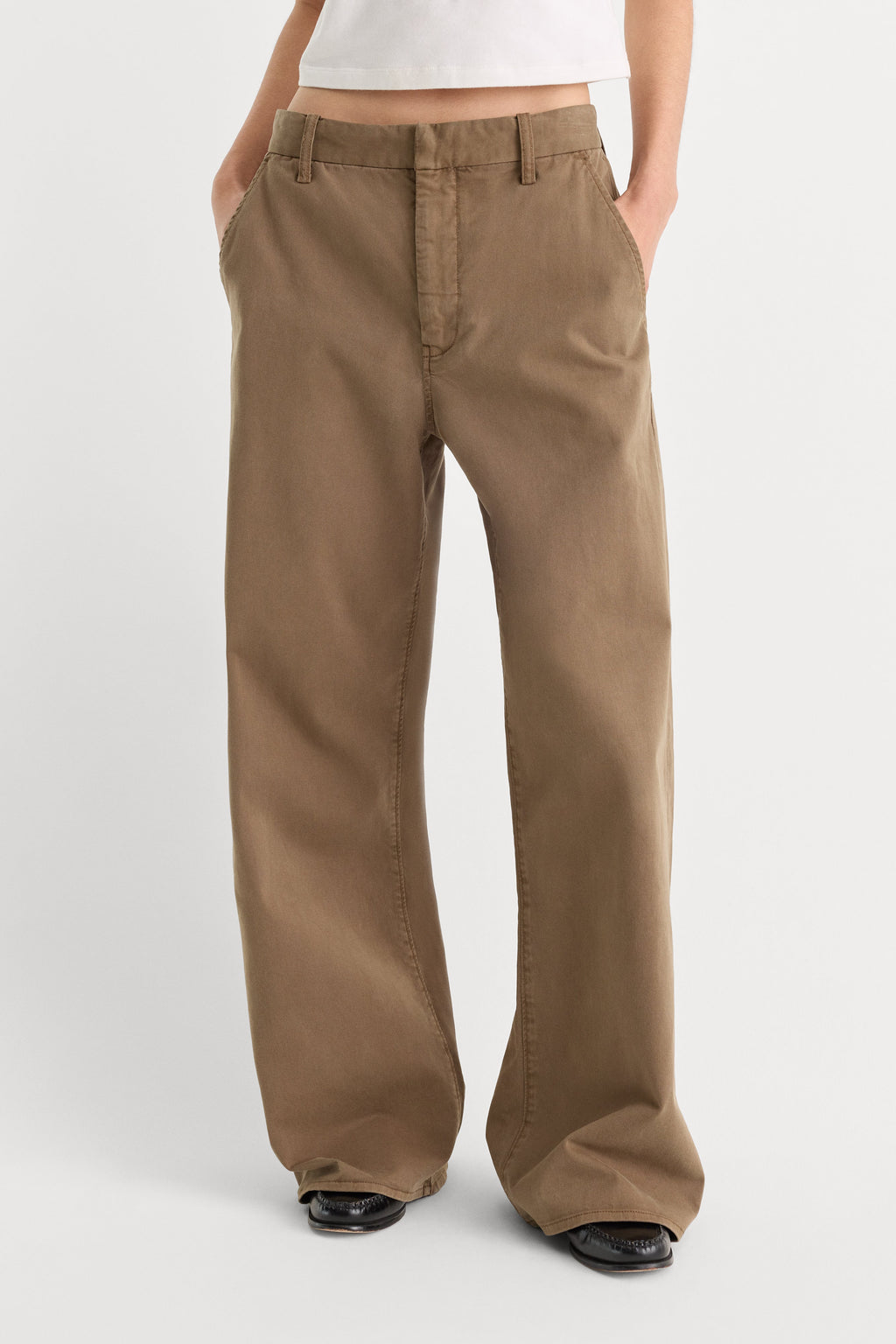 Premium LOW SLUNG BAGGY TROUSER TEA BARK
