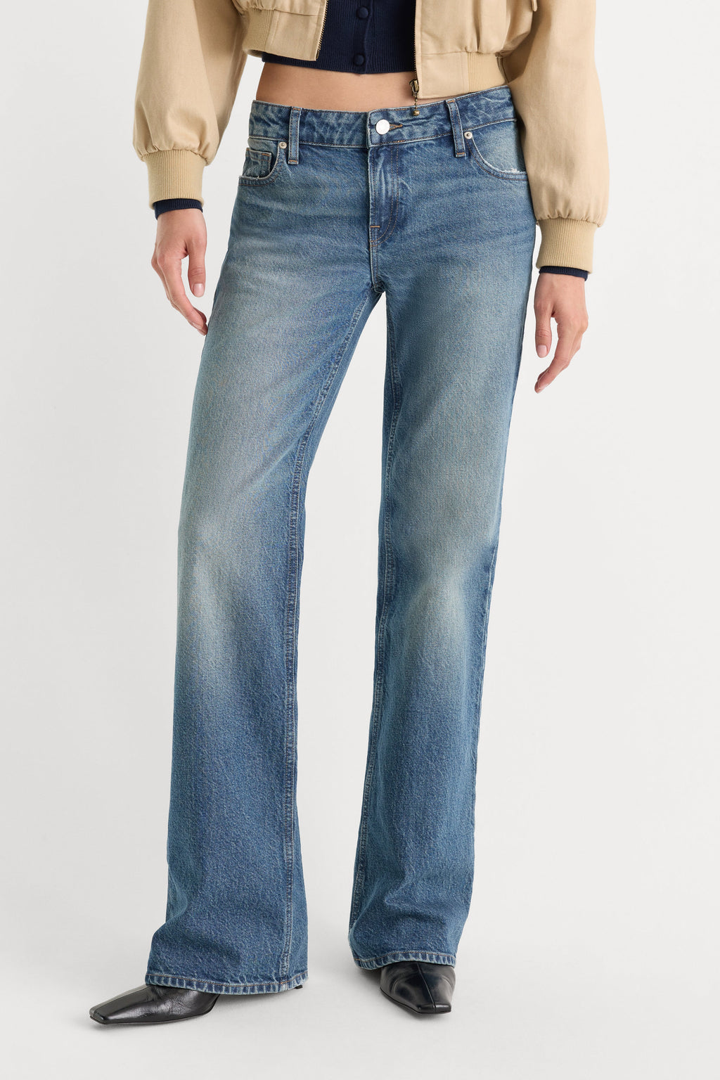 Premium VINTAGE LOW RISE BOOTCUT JEANS INDIGO1282