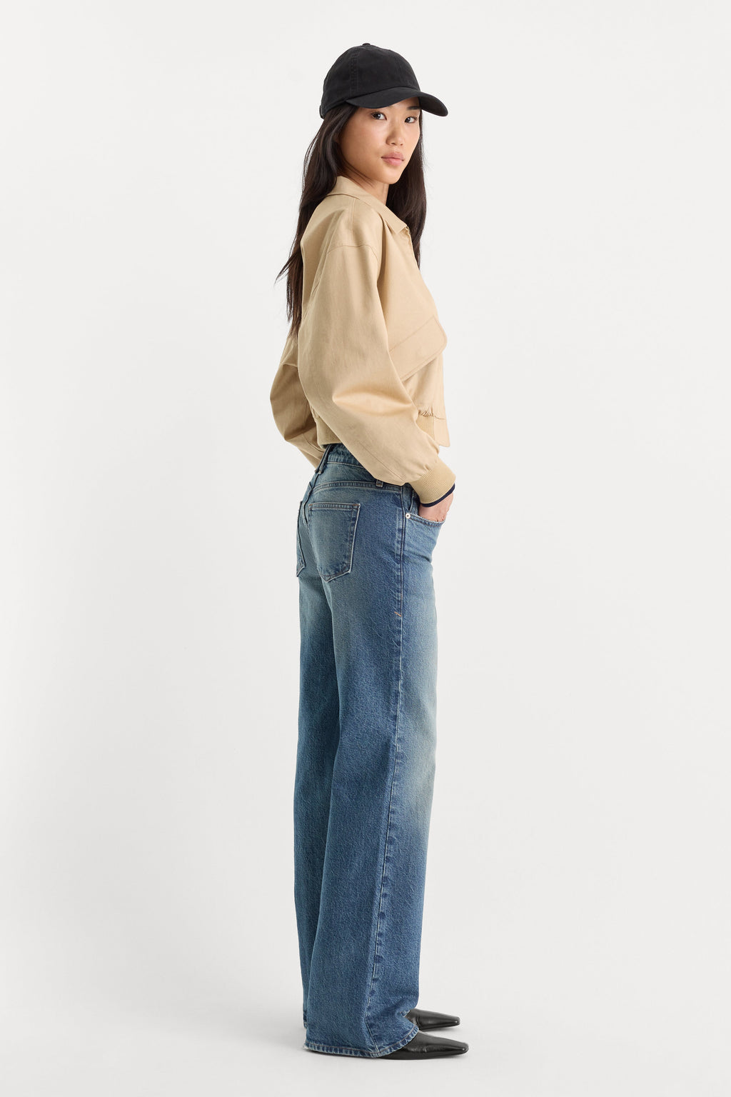 Premium VINTAGE LOW RISE BOOTCUT JEANS INDIGO1282