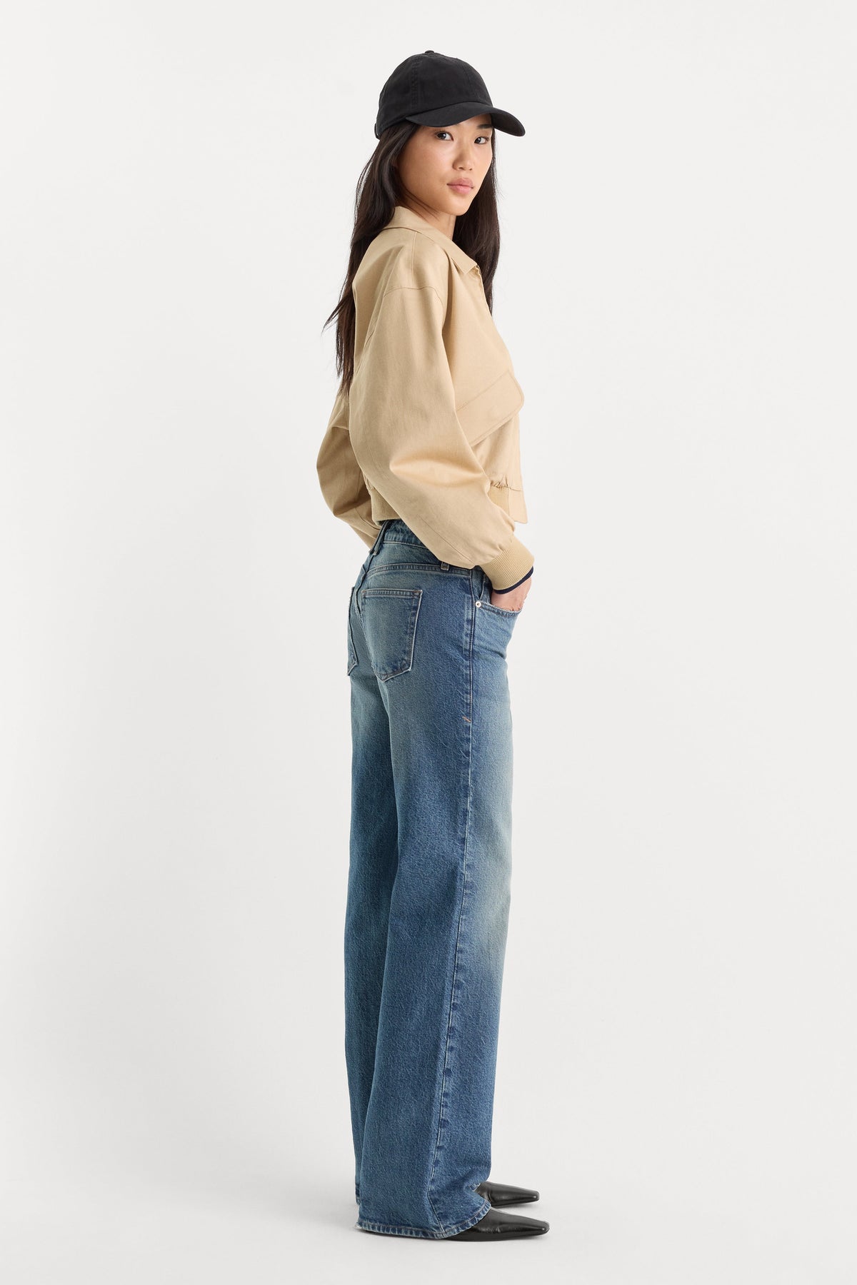 Premium VINTAGE LOW RISE BOOTCUT JEANS INDIGO1282
