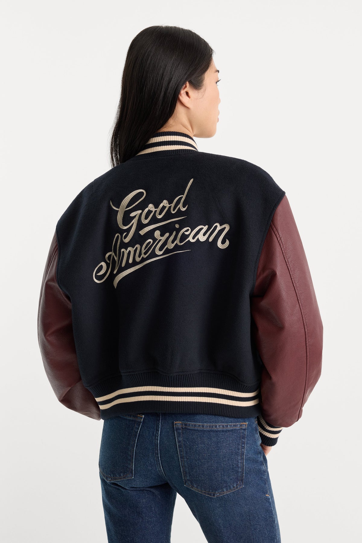 Premium THE TEAM VARSITY JACKET NEW NAVY002