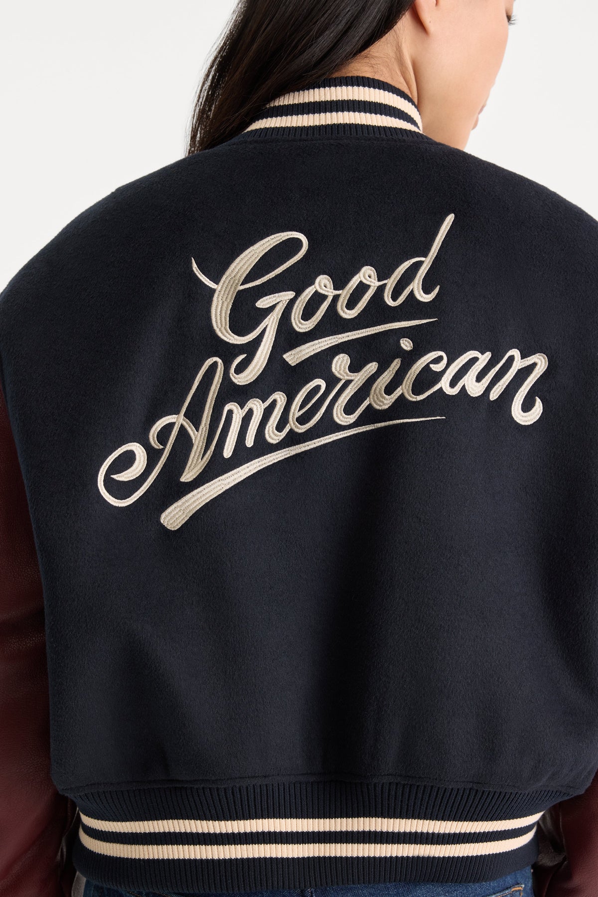 Premium THE TEAM VARSITY JACKET NEW NAVY002