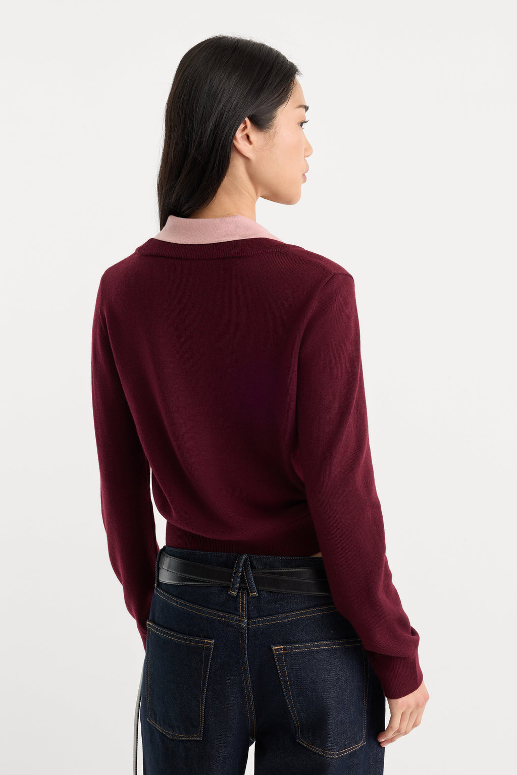 Premium THE TWO IN ONE SWEATER BERRY NOIR WITH BLUSH