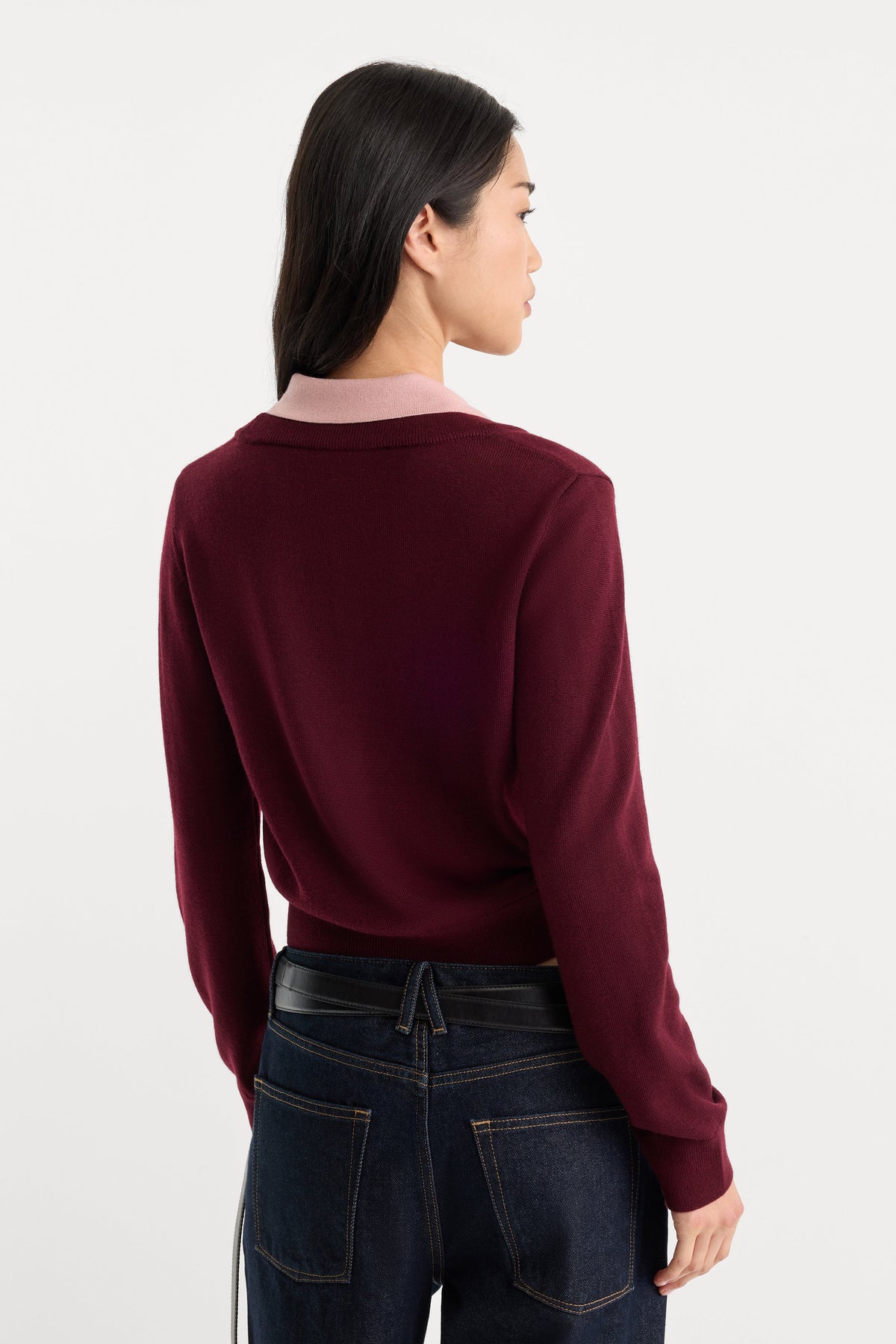 Premium THE TWO IN ONE SWEATER BERRY NOIR WITH BLUSH
