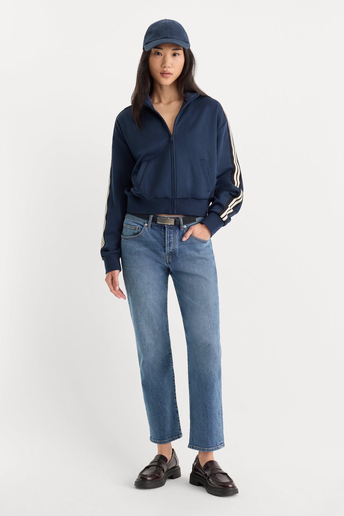 Premium THE TRACK JACKET NEW NAVY