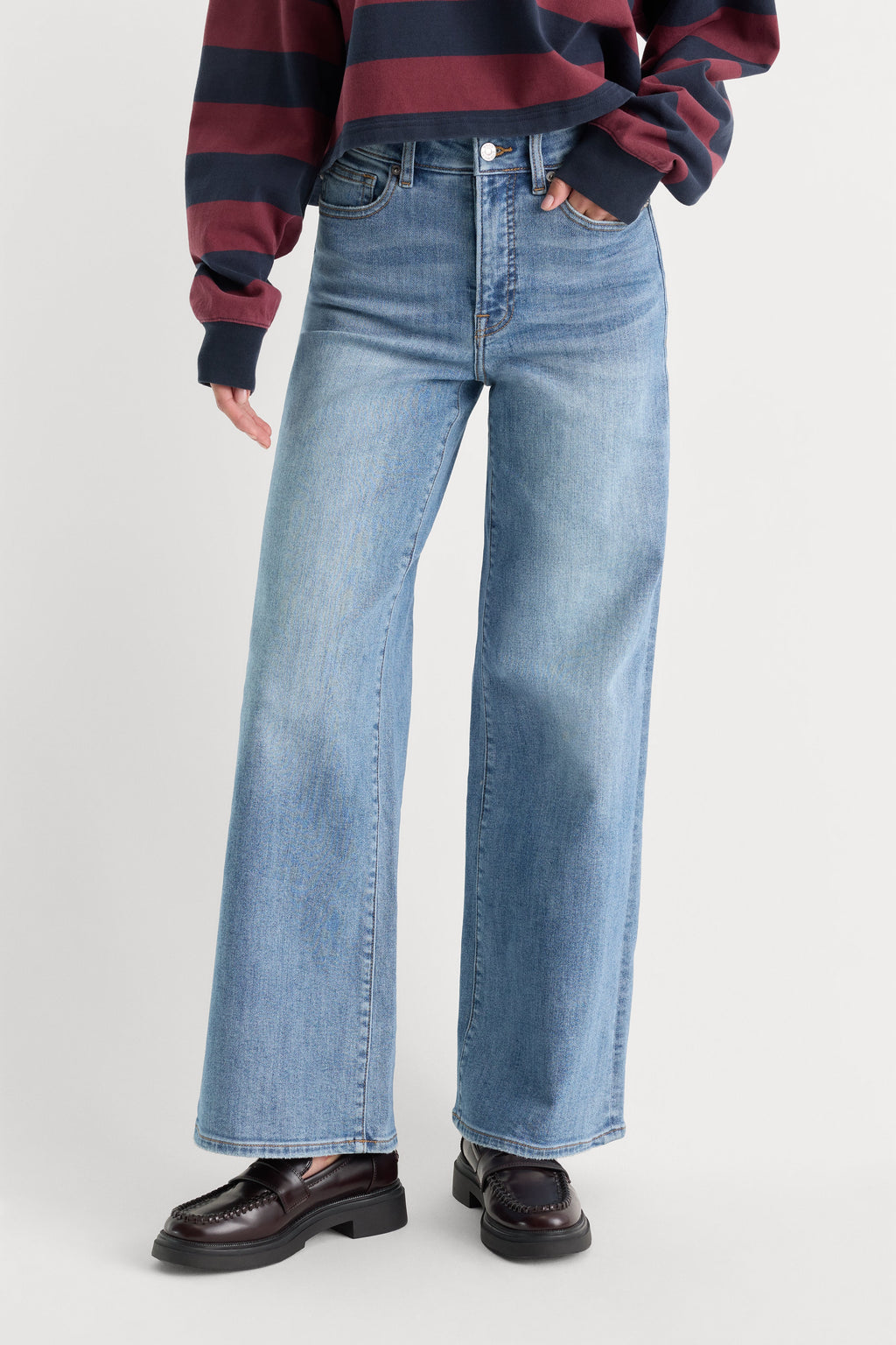 Premium GOOD WAIST PALAZZO ANKLE JEANS CEDARWICK