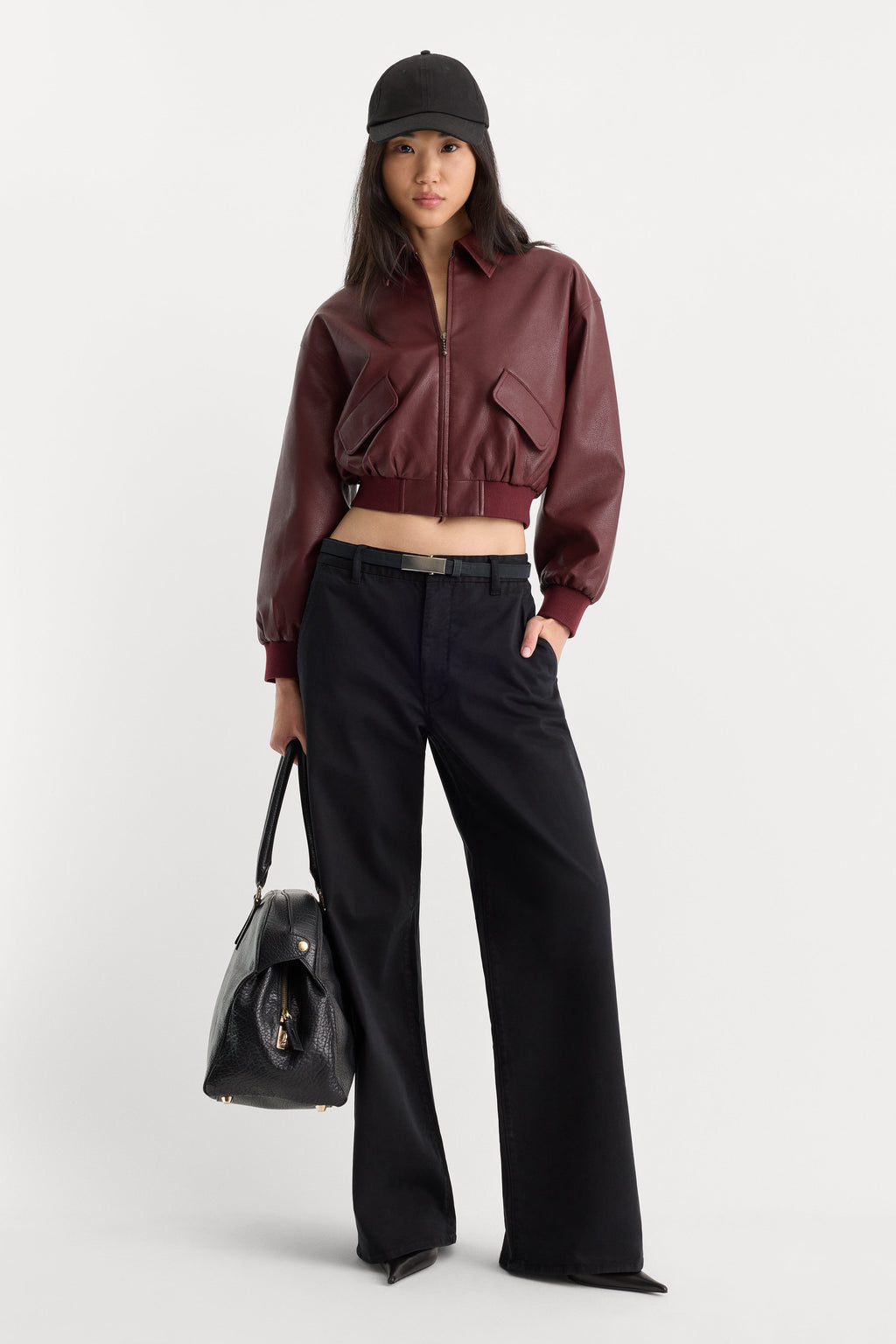 Premium LOW SLUNG BAGGY TROUSER BLACK