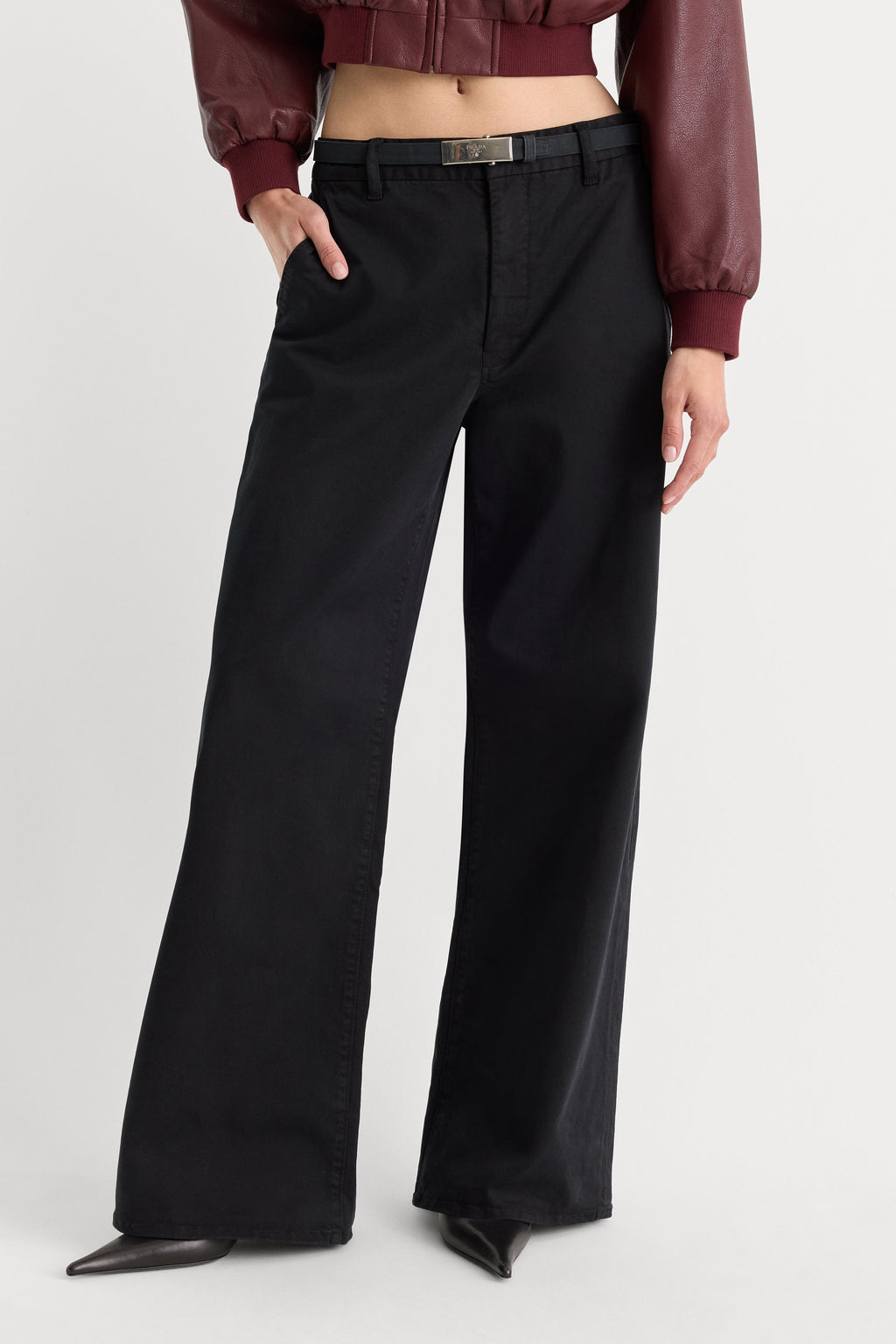 Premium LOW SLUNG BAGGY TROUSER BLACK