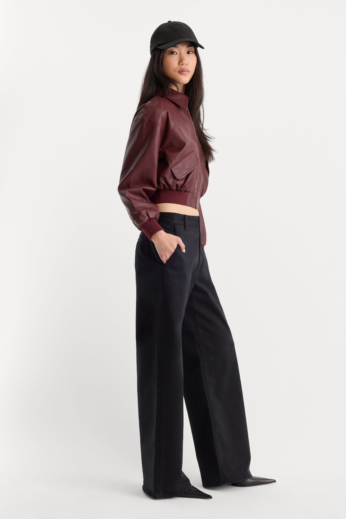 Premium LOW SLUNG BAGGY TROUSER BLACK