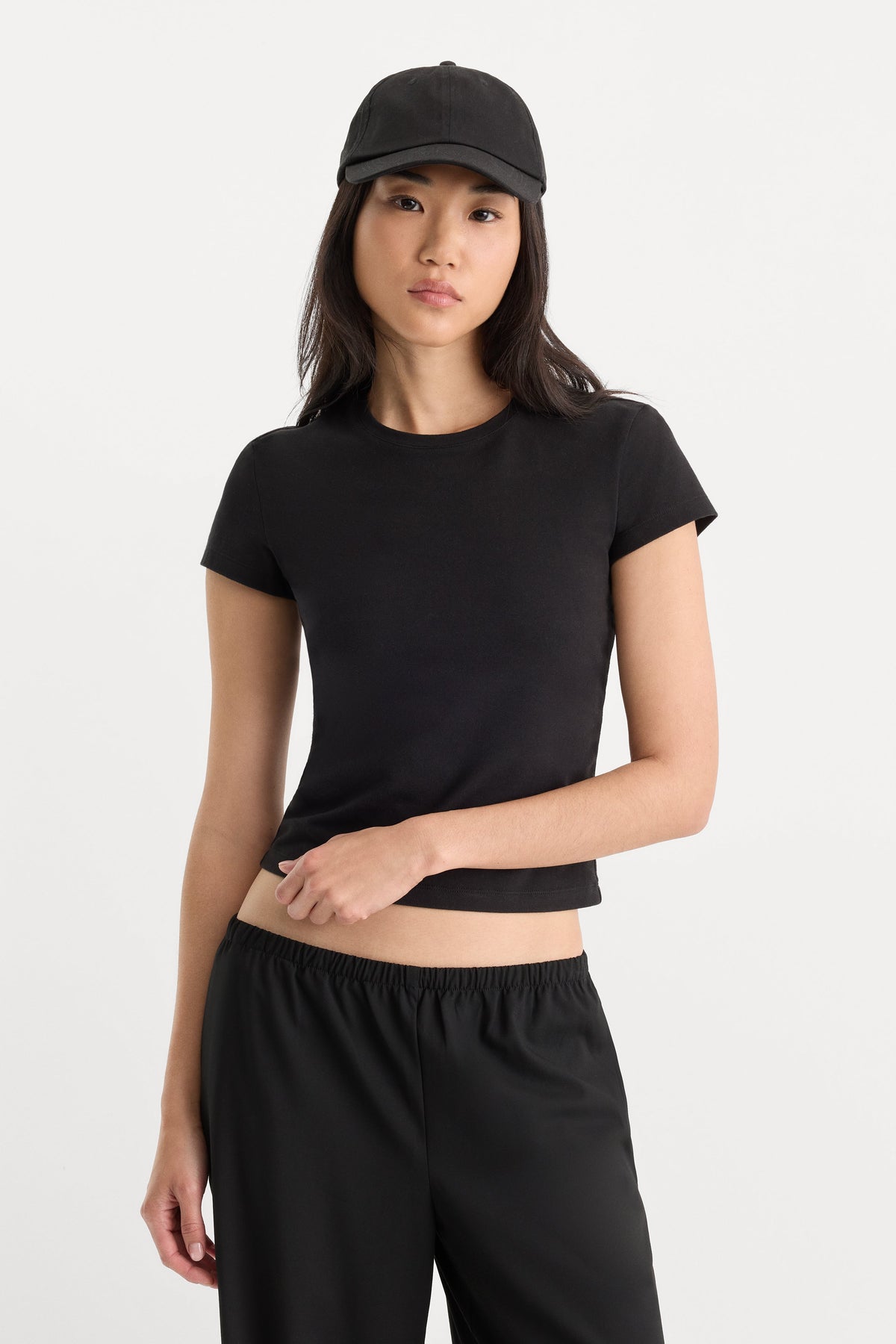 Premium THE CAP SLEEVE TEE BLACK001