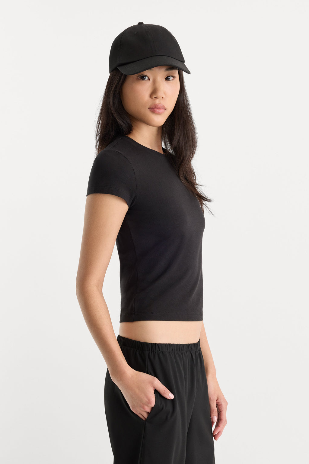Premium THE CAP SLEEVE TEE BLACK001