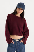 Premium THE CHUNKY KNIT SWEATER BERRY NOIR