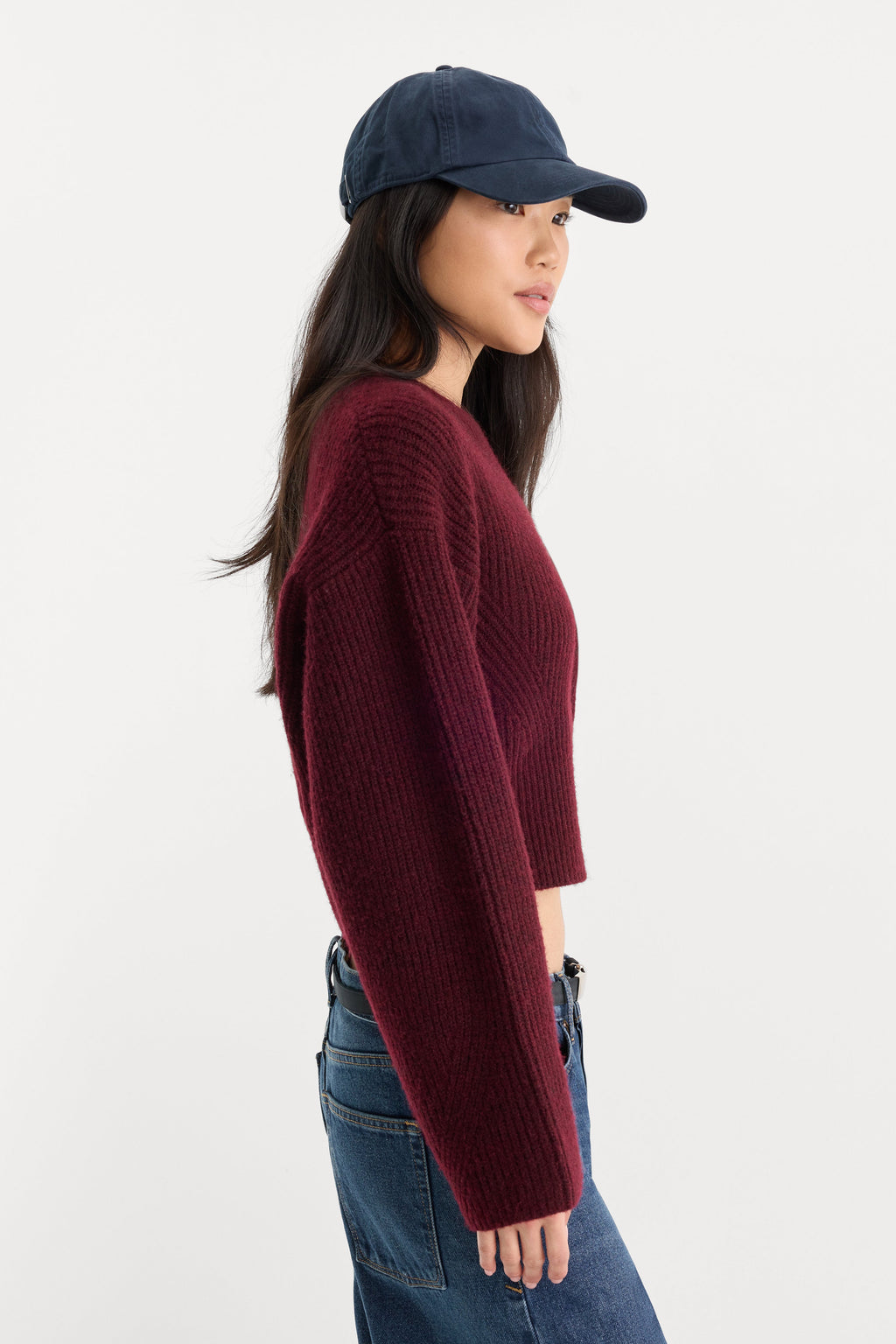 Premium THE CHUNKY KNIT SWEATER BERRY NOIR