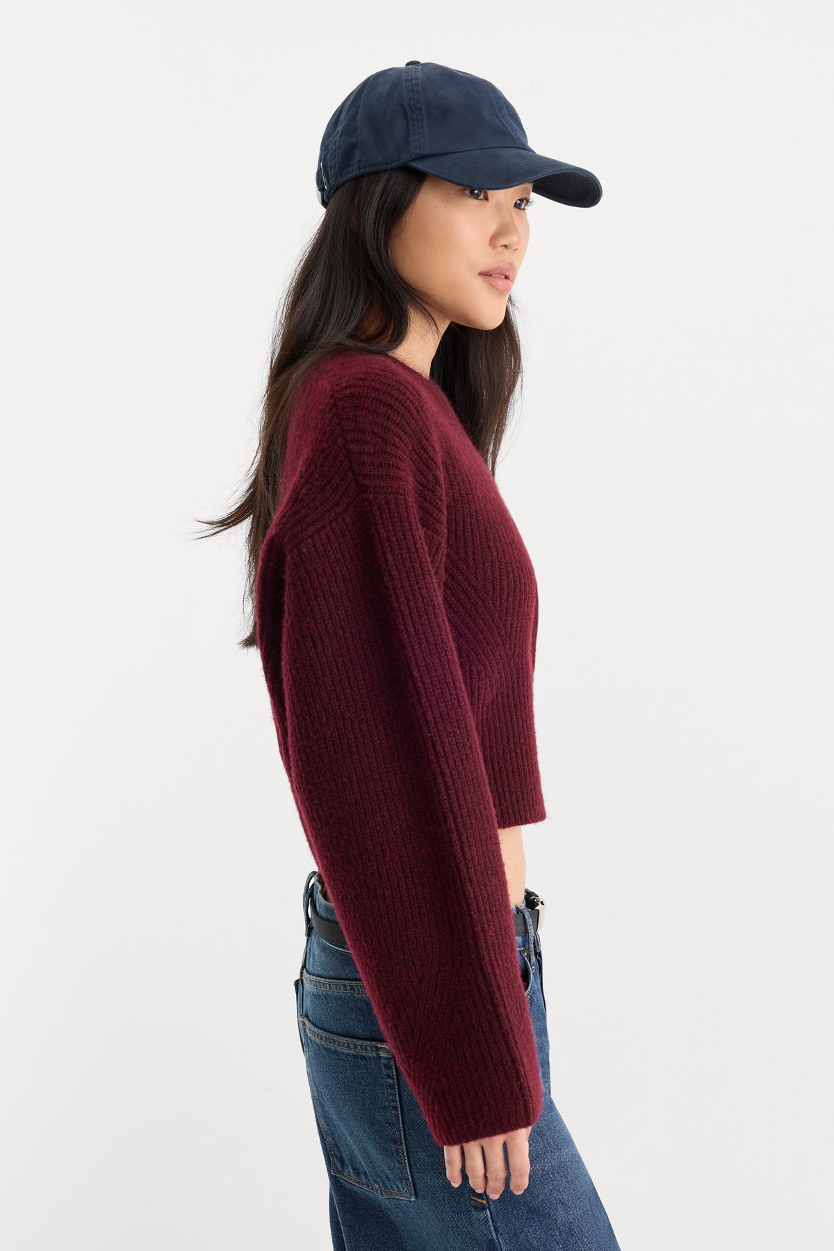 Premium THE CHUNKY KNIT SWEATER BERRY NOIR